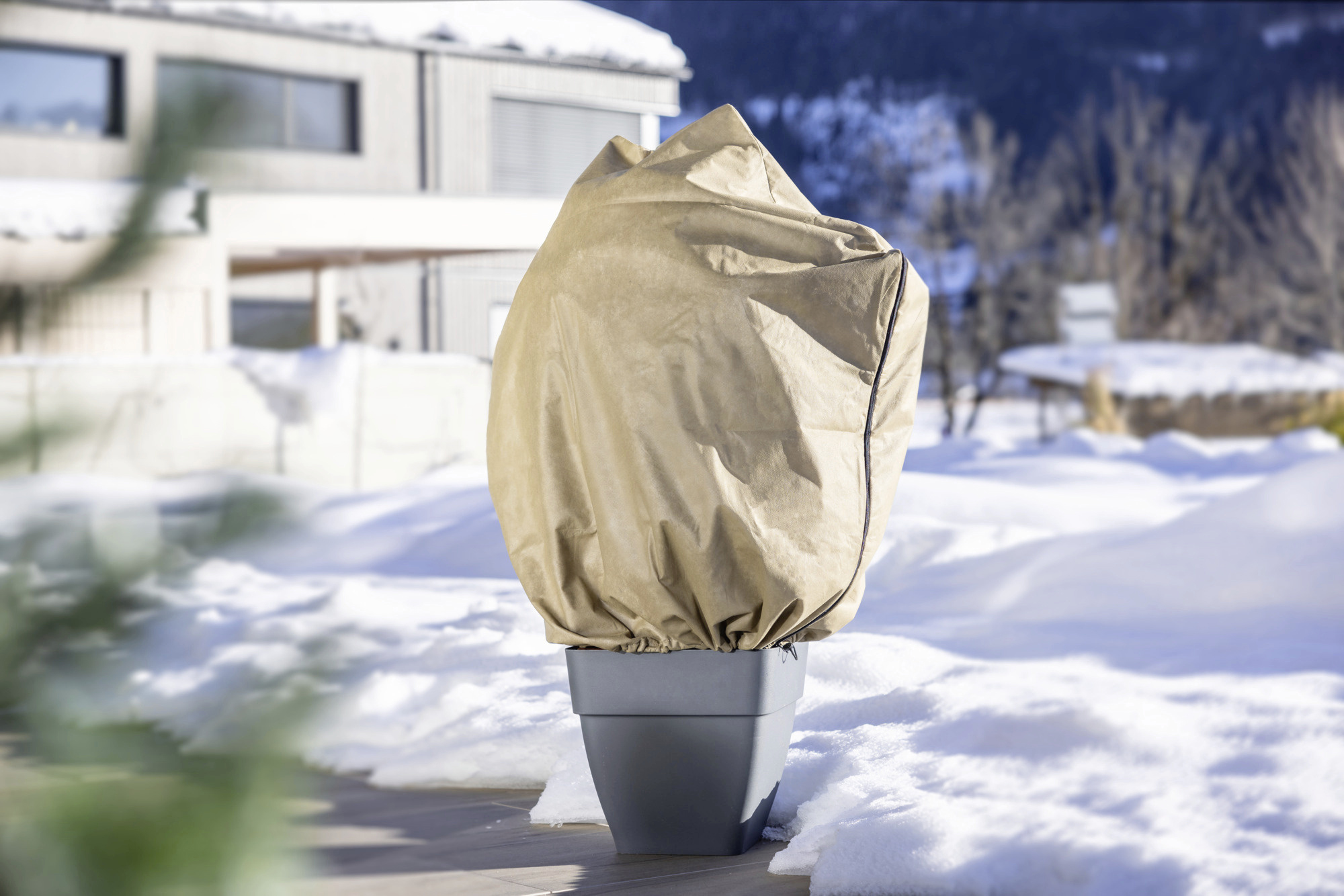 Windhager Winterschutz für Pflanzen Schutzhaube Ultraproject 110 x 110 cm beige