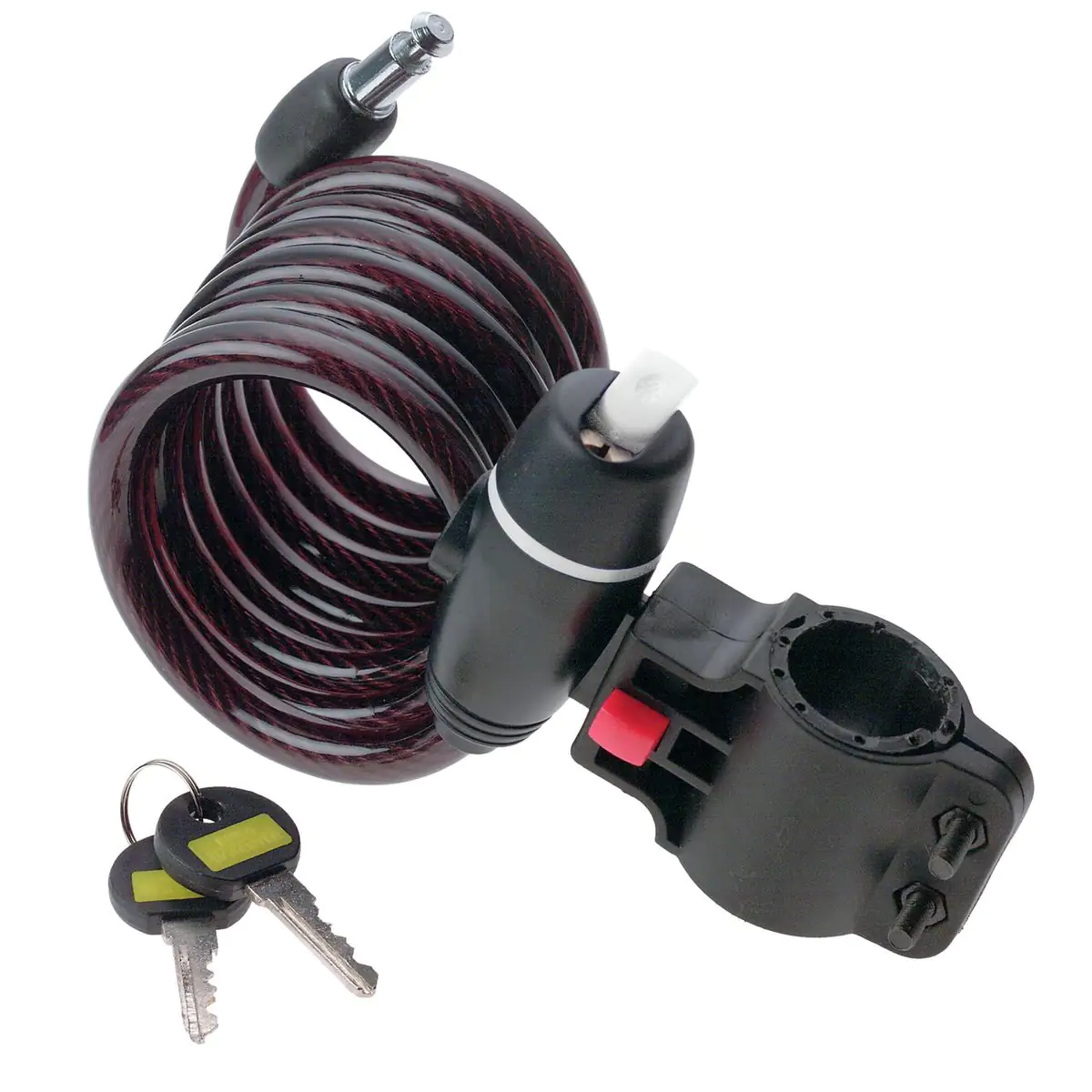 Burg Wächter Spiralschloss 1360 180 1800mm Ø 10mm schwarz/rot