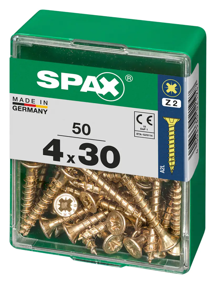 Spax Universalschrauben 4.0 x 30 mm PZ 2 - 50 Stk.