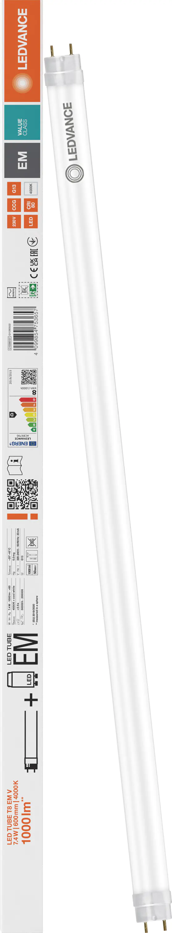 Ledvance LED-Röhre 60,3 cm G13 7,4 W neutralweiß