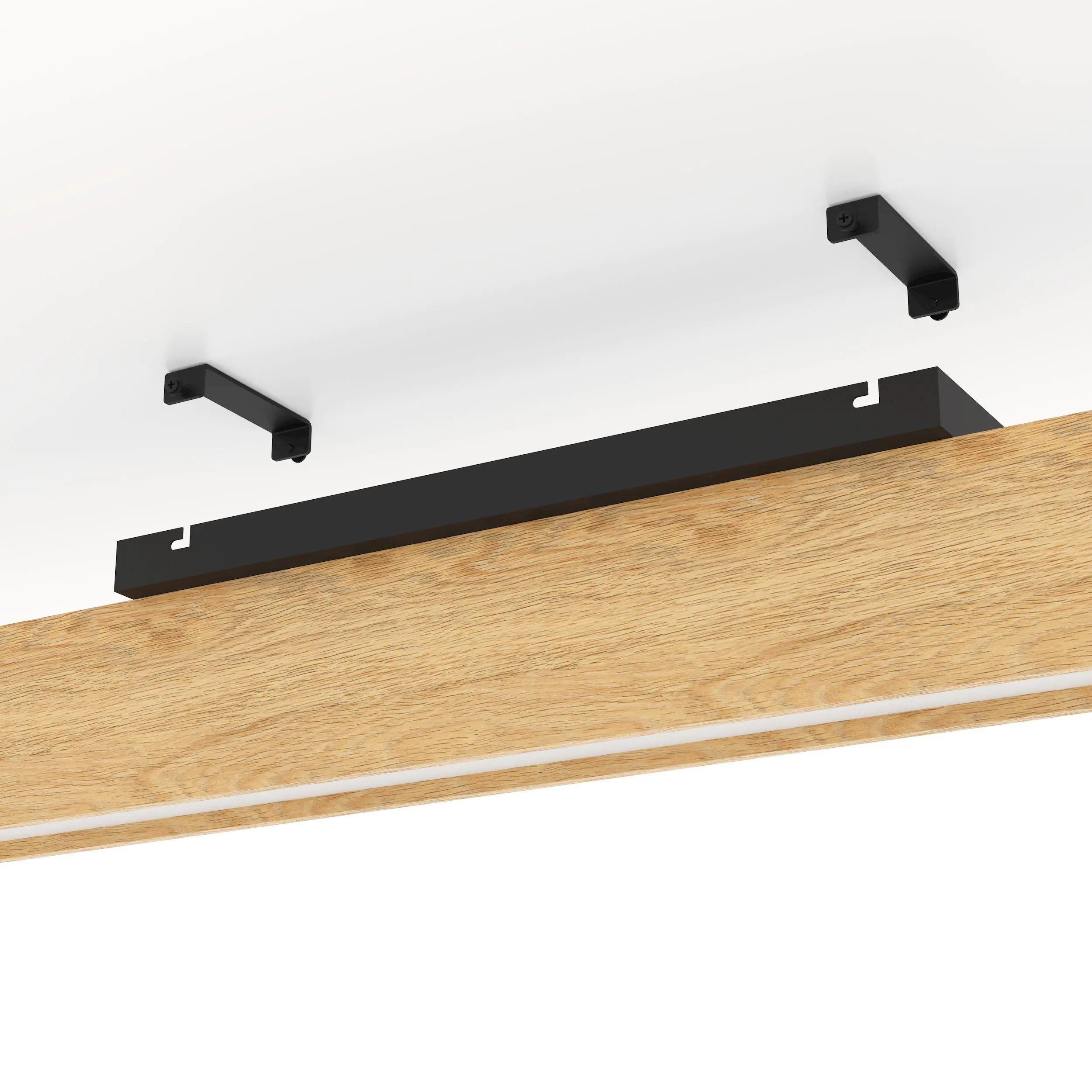 Eglo Connect LED Deckenleuchte Anchorena-Z Holz schwarz 123 x 8 cm