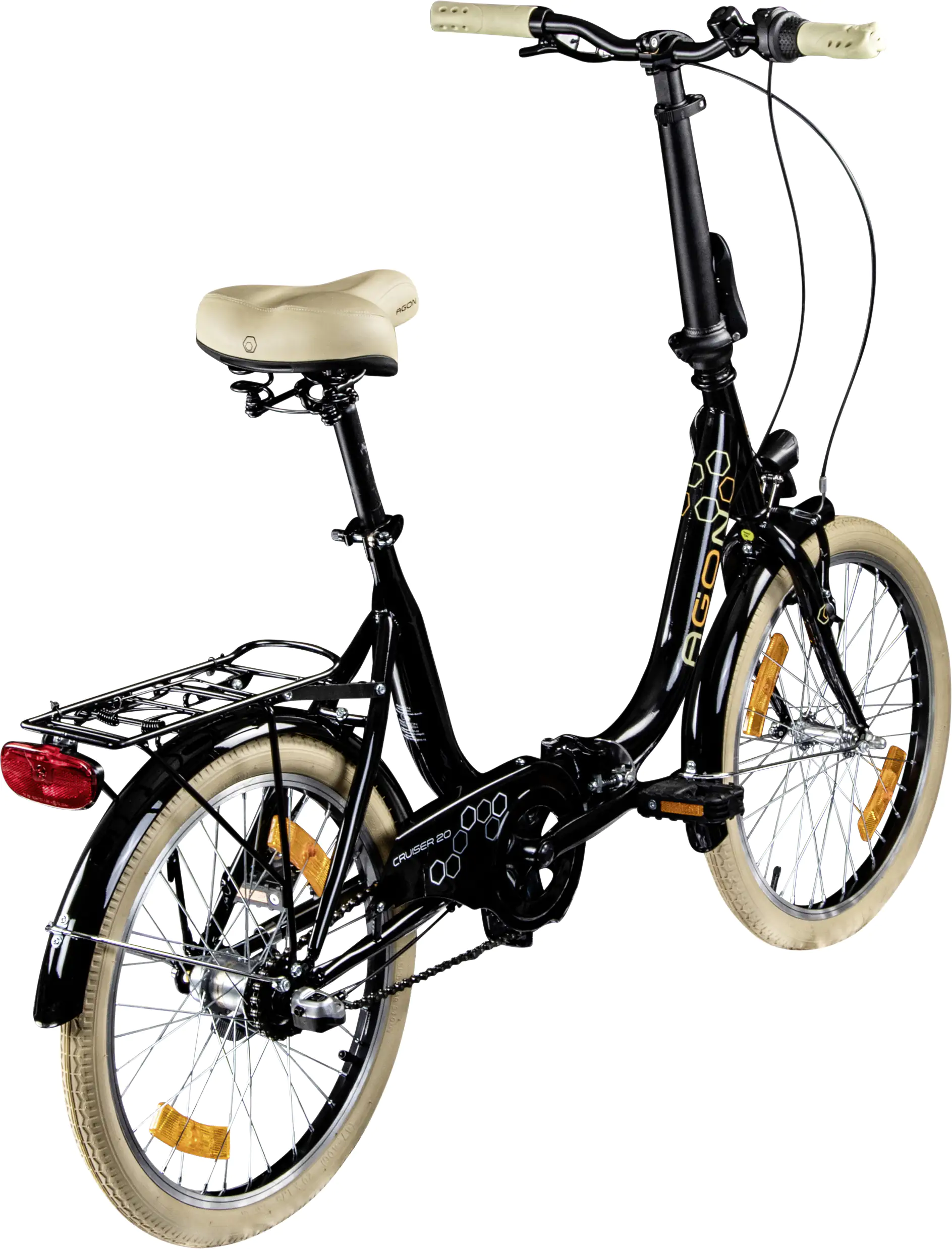 Agon Faltrad Cruiser 20 Zoll RH 35,5cm 3-Gang schwarz