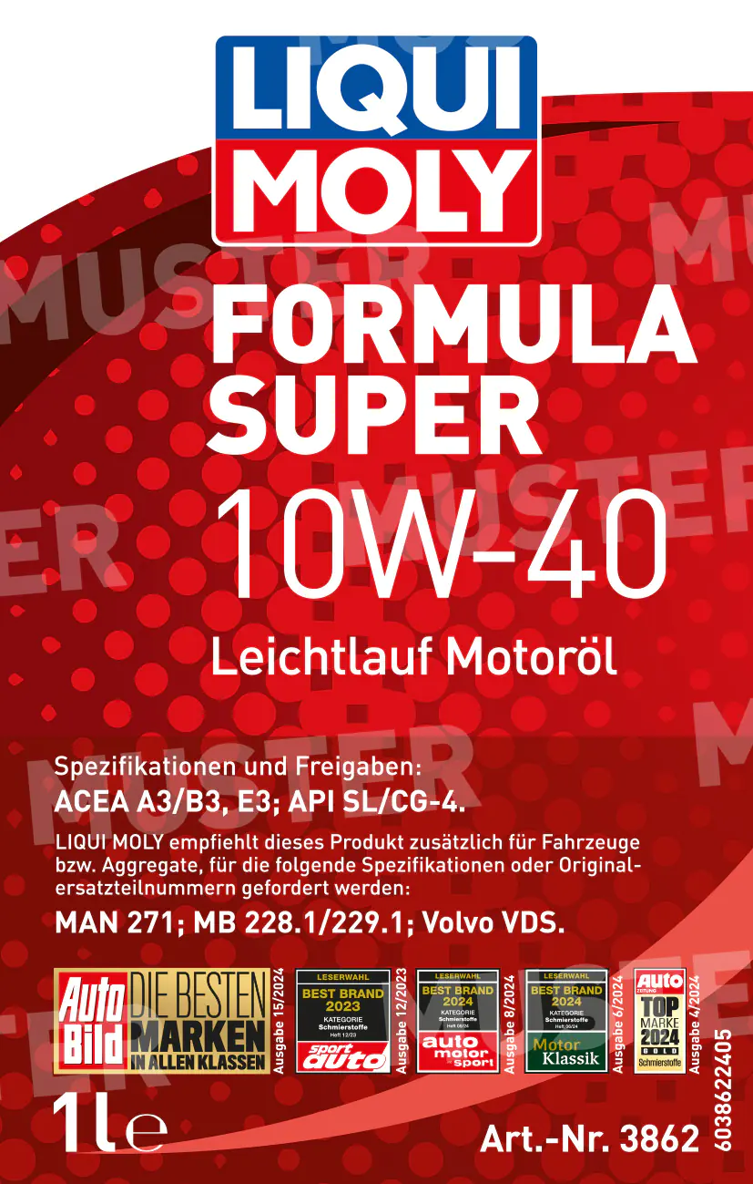 Liqui Moly Motoröl Formula Super 10W-40 1 L Liqui Moly Motoröl Formula Super 10W-40 1 L