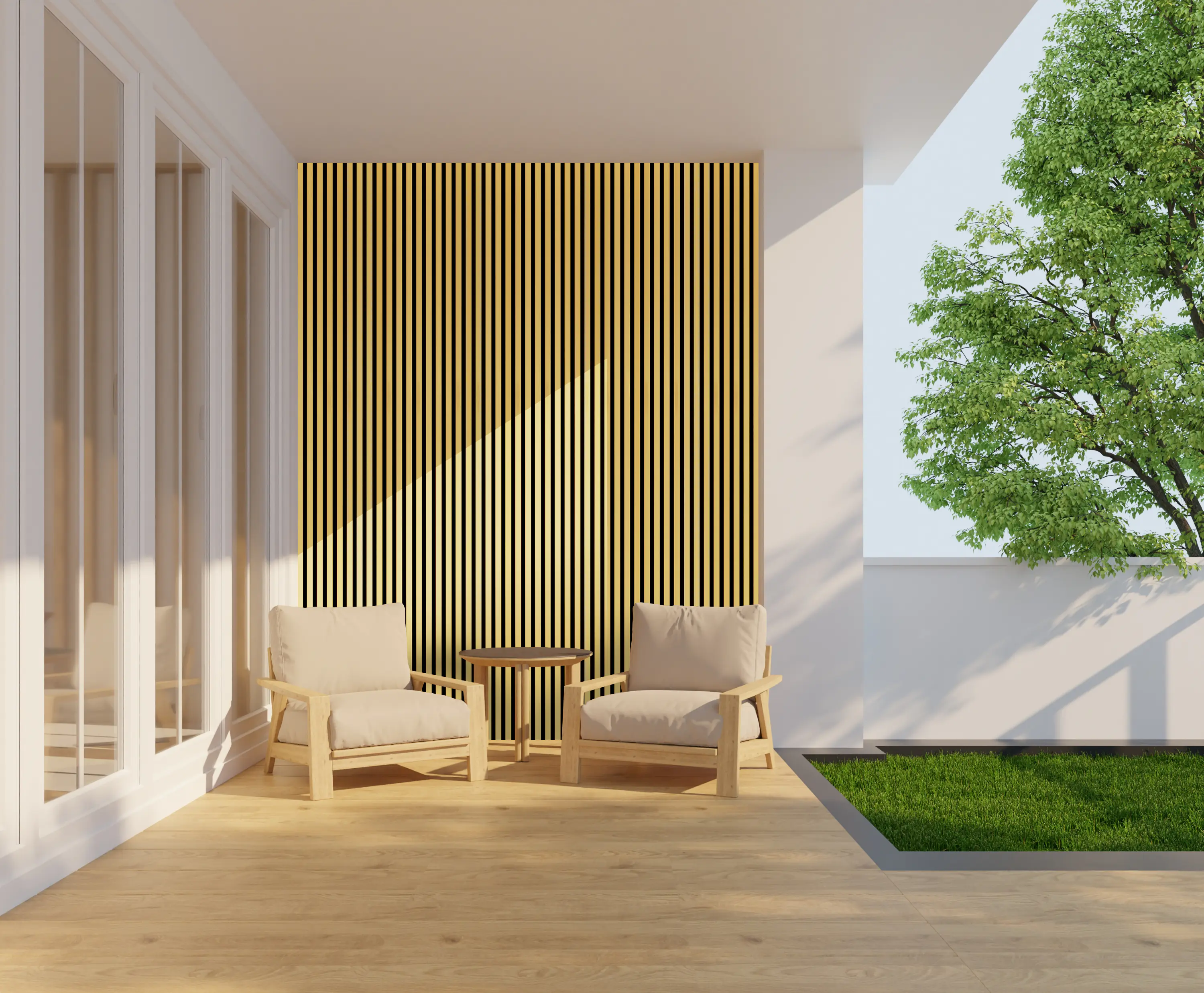 Neuhofer Akustikpaneel 240 x 56,5 x 1,7 cm gold