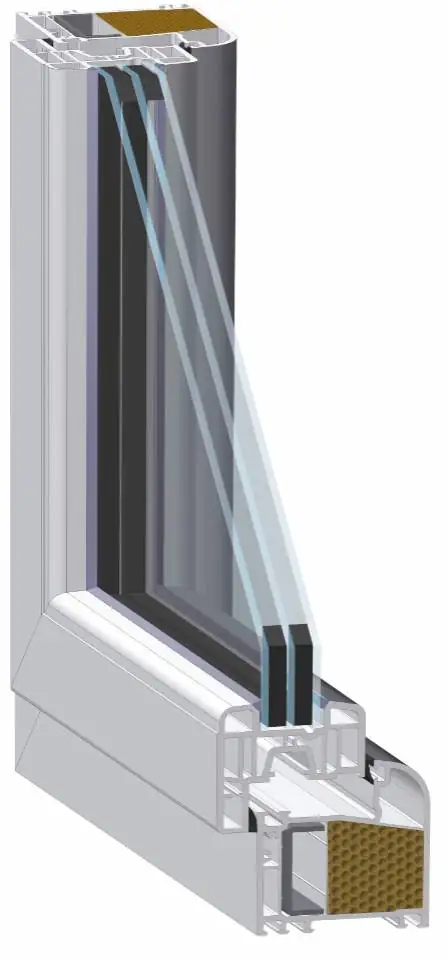 Meeth Fenster 60 x 145 cm DIN rechts 1 flügelig Dreh-Kipp weiß/ titan