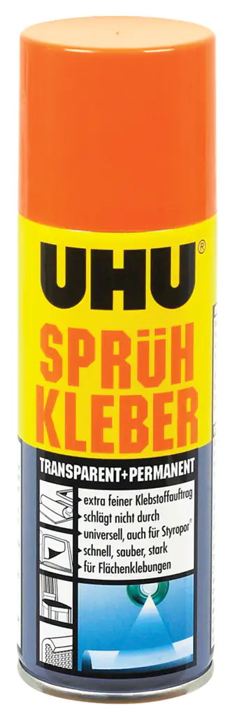 UHU Sprühkleber permanent + transparent 200 ml UHU Sprühkleber permanent + transparent 200 ml