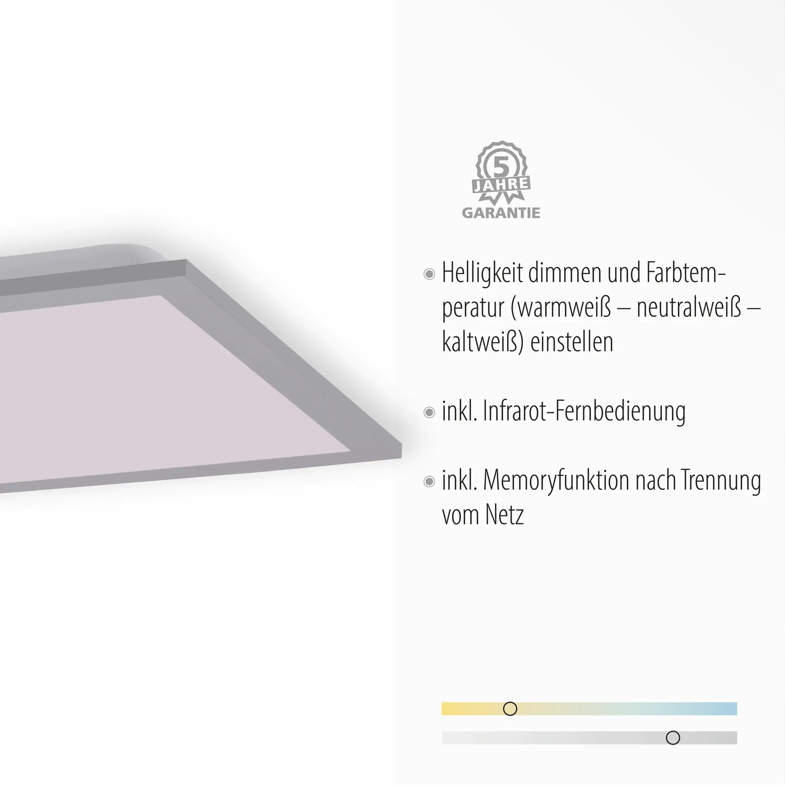 JustLight LED Deckenleuchte Flat silber 119,5 x 29,5 cm dimmbar