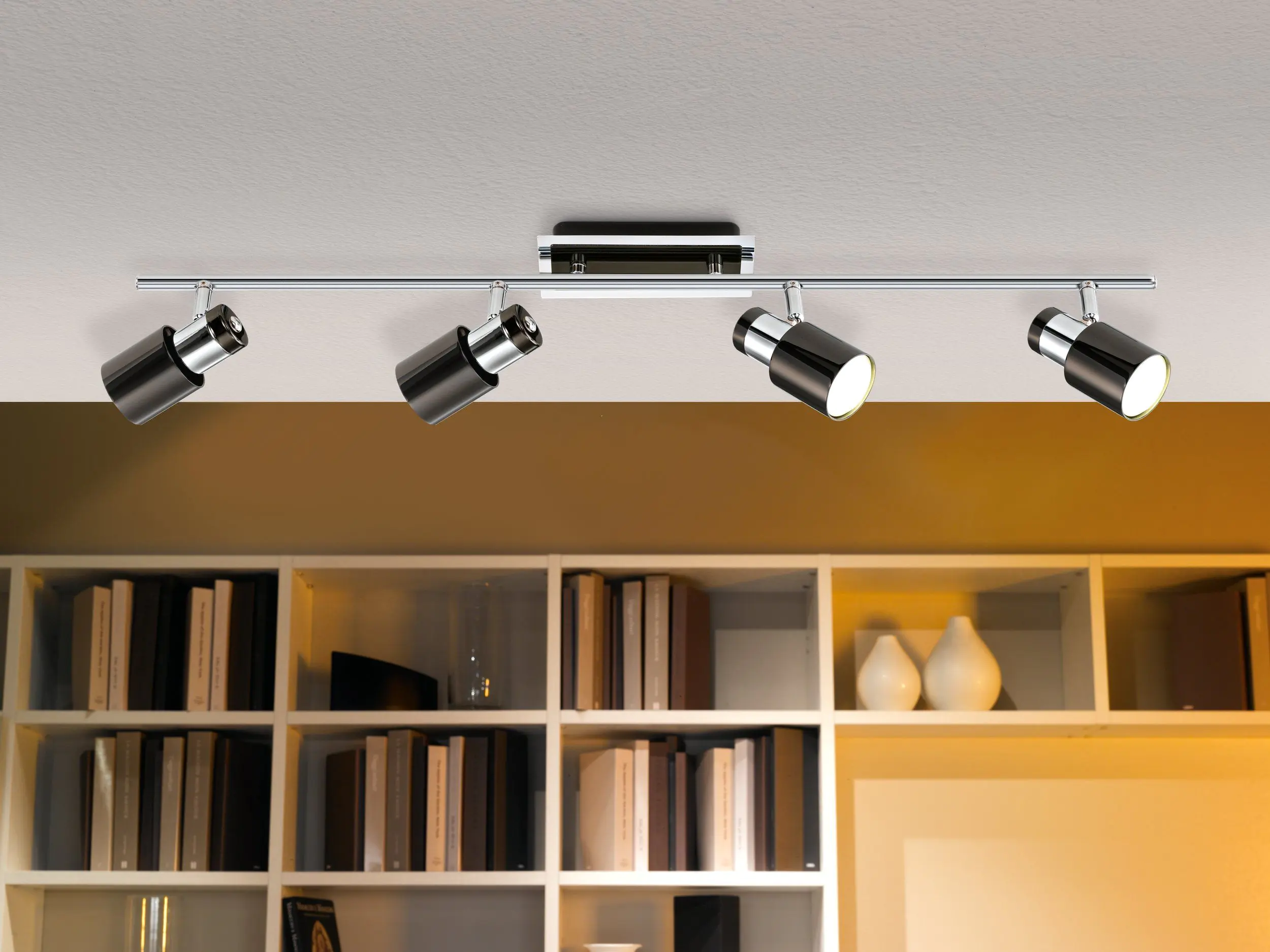 Eglo 4er Spot Davida 1 nickel-nero 78 x 7 cm GU10, warmweiß Eglo 4er Spot Davida 1 nickel-nero 78 x 7 cm GU10, warmweiß