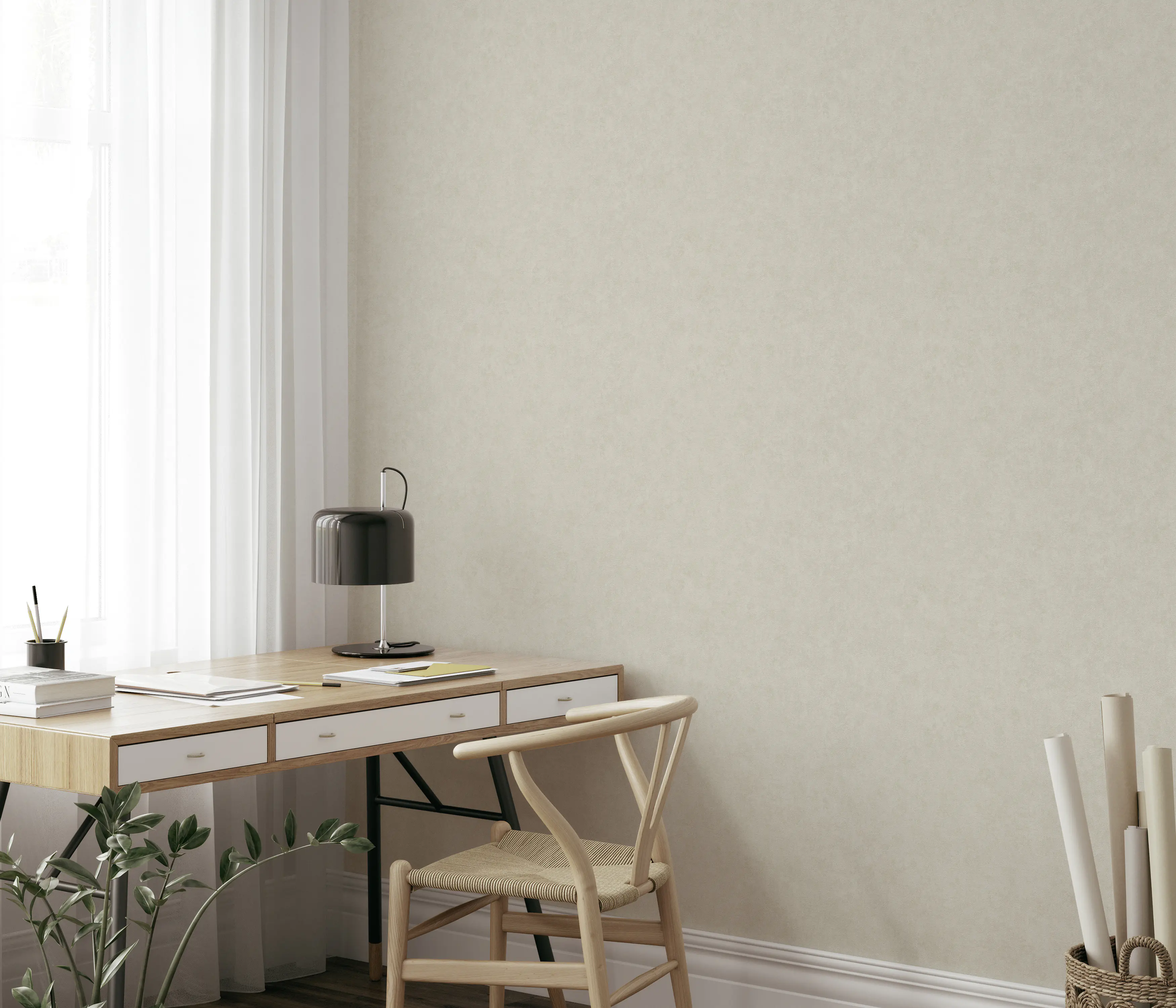 Erismann Vliestapete Uni beige 10,05 x 0,53 m