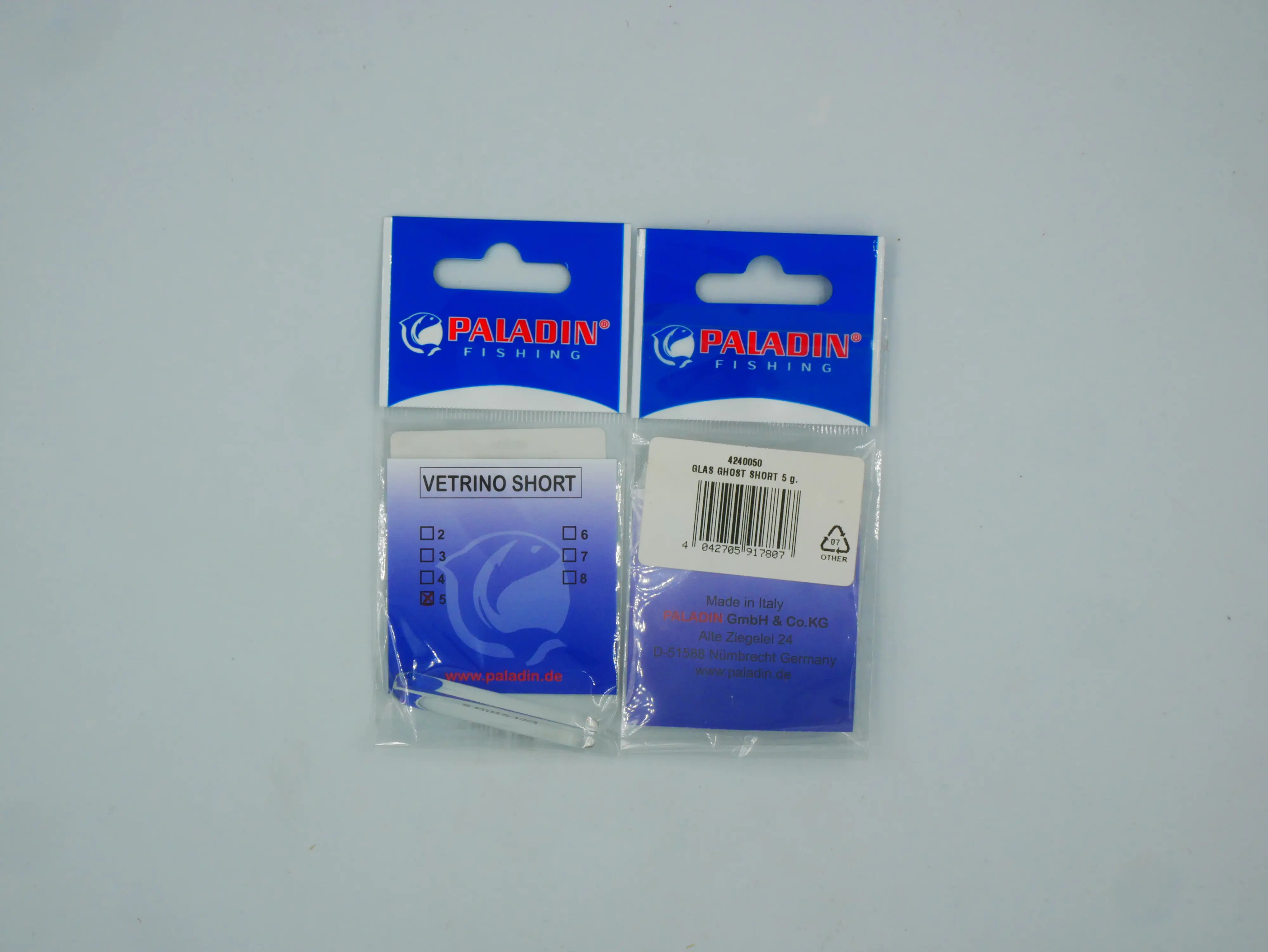 Paladin Glas Gewicht Vetrino Short 5,0g 5,0g/Glas