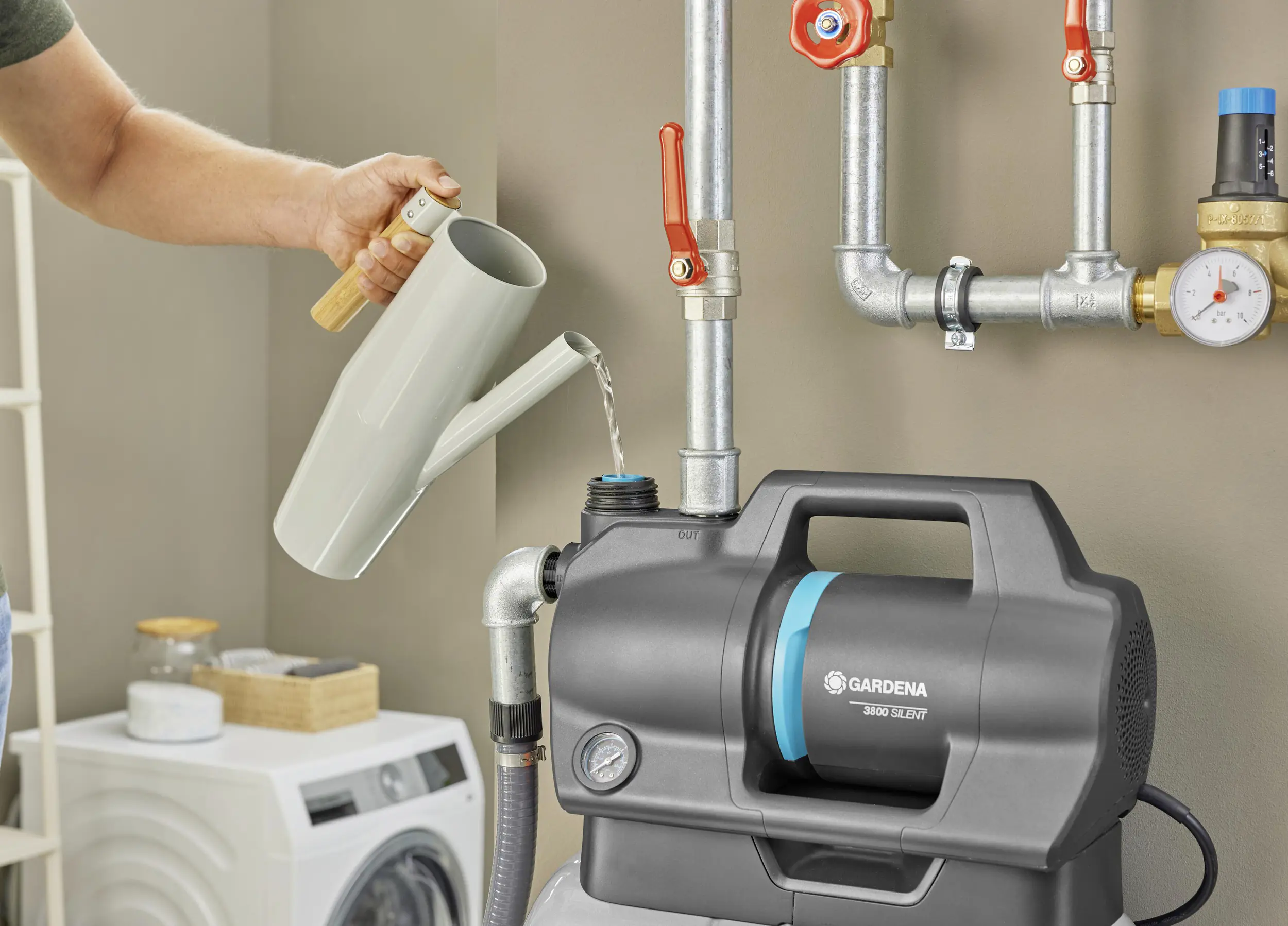 Gardena Hauswasserwerk 3800 Silent, 600 Watt, max. Fördermenge 3.800 l/h