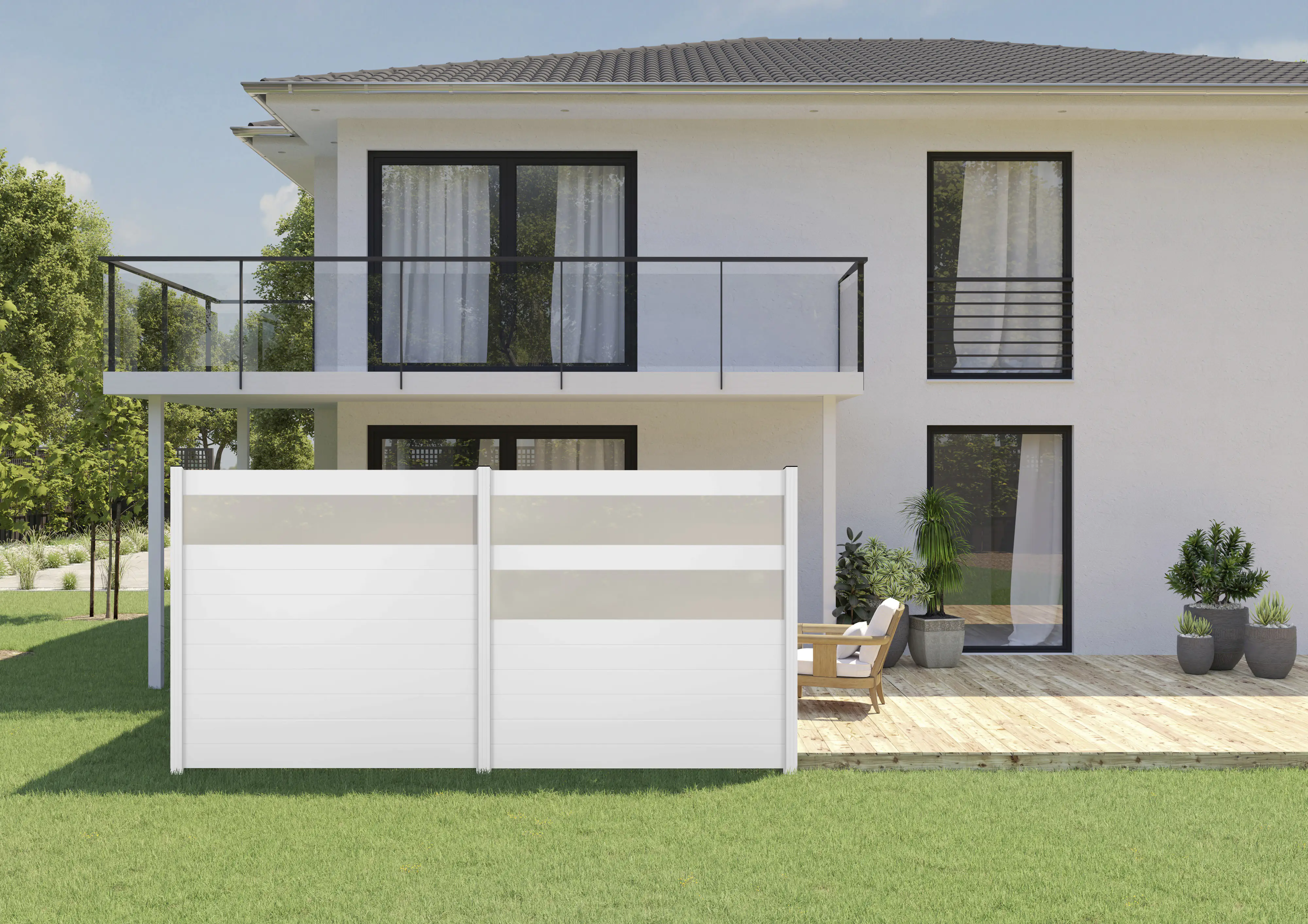 Ambiente Alu-Zaun Paneel 150 + ESG 8 mm 120 cm x 180 cm 22 mm stark Ambiente Alu-Zaun Paneel 150 + ESG 8 mm 120 cm x 180 cm 22 mm stark