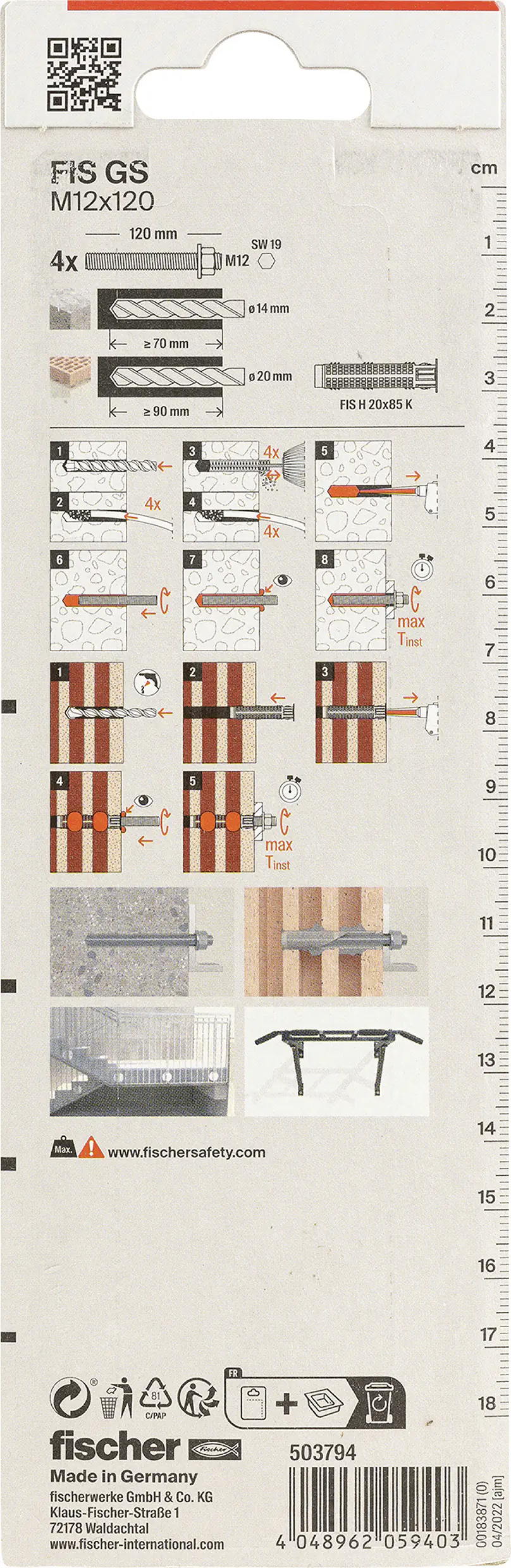 Fischer Langschaftdübel DuoXpand 10 x 180 mm - 1 Stück