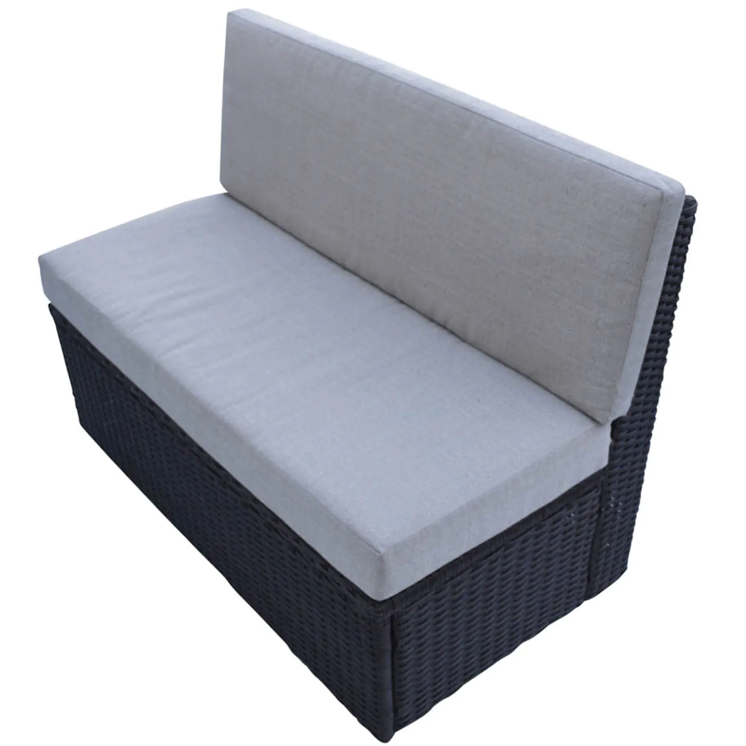 Canadian Spa Sitzbank mit Kissen - für quadratische Whirlpools dunkelbraun mit grauem Kissen Canadian Spa Sitzbank mit Kissen - für quadratische Whirlpools dunkelbraun mit grauem Kissen
