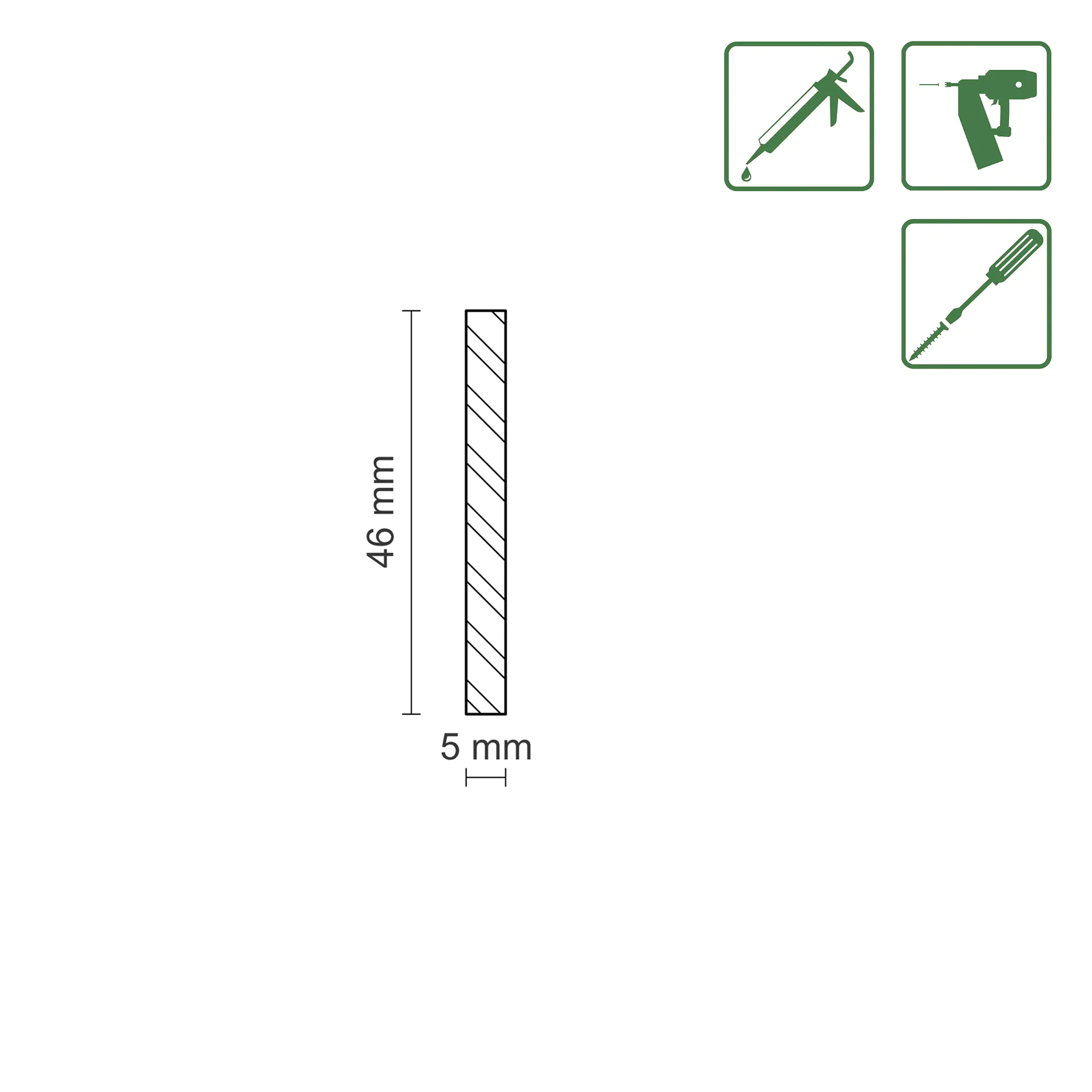 FN Neuhofer Flachleiste 240 cm 46 x 5 mm Fichte/Kiefer