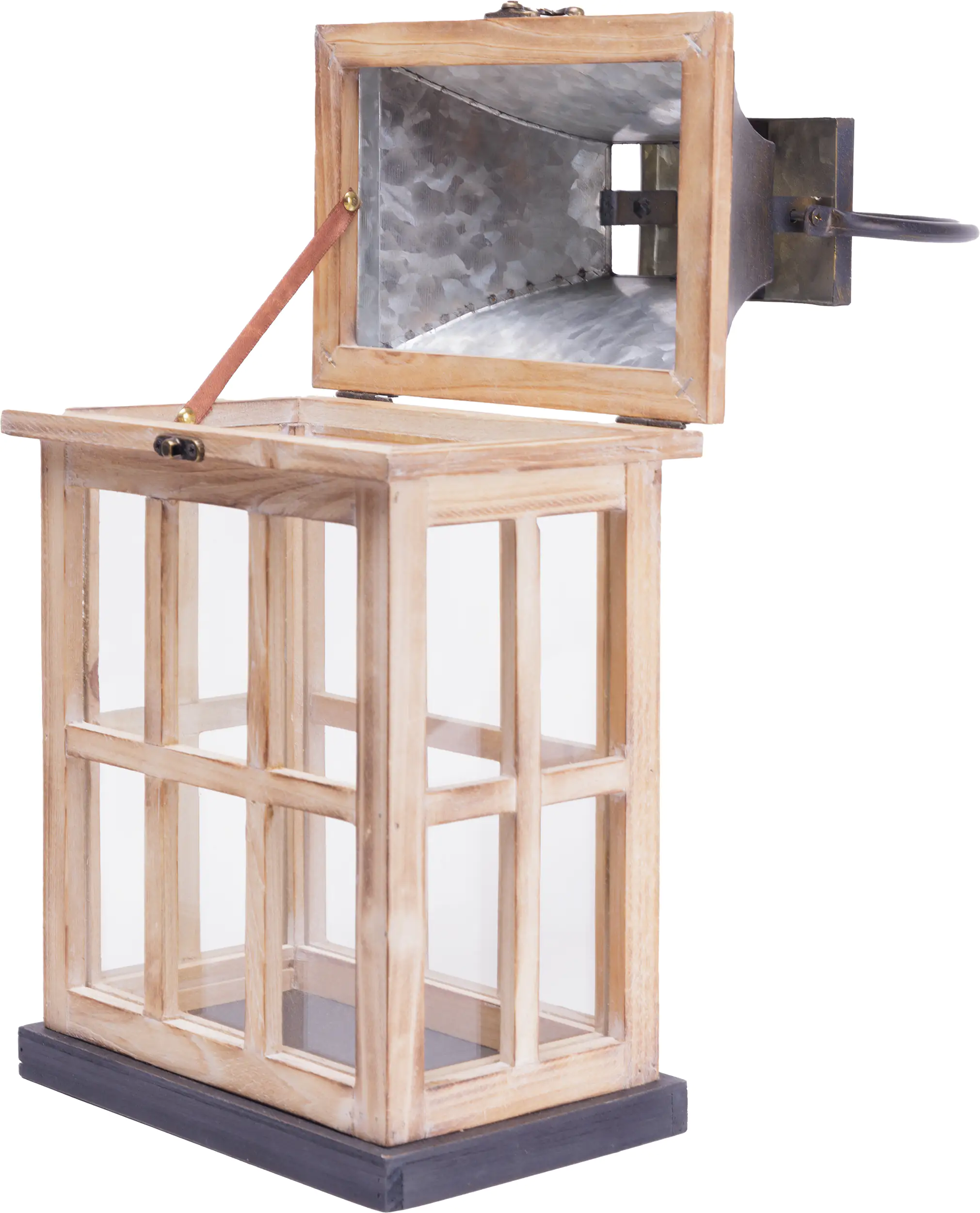 TrendLine Laterne Holz 57 x 30 x 22,5 cm natur