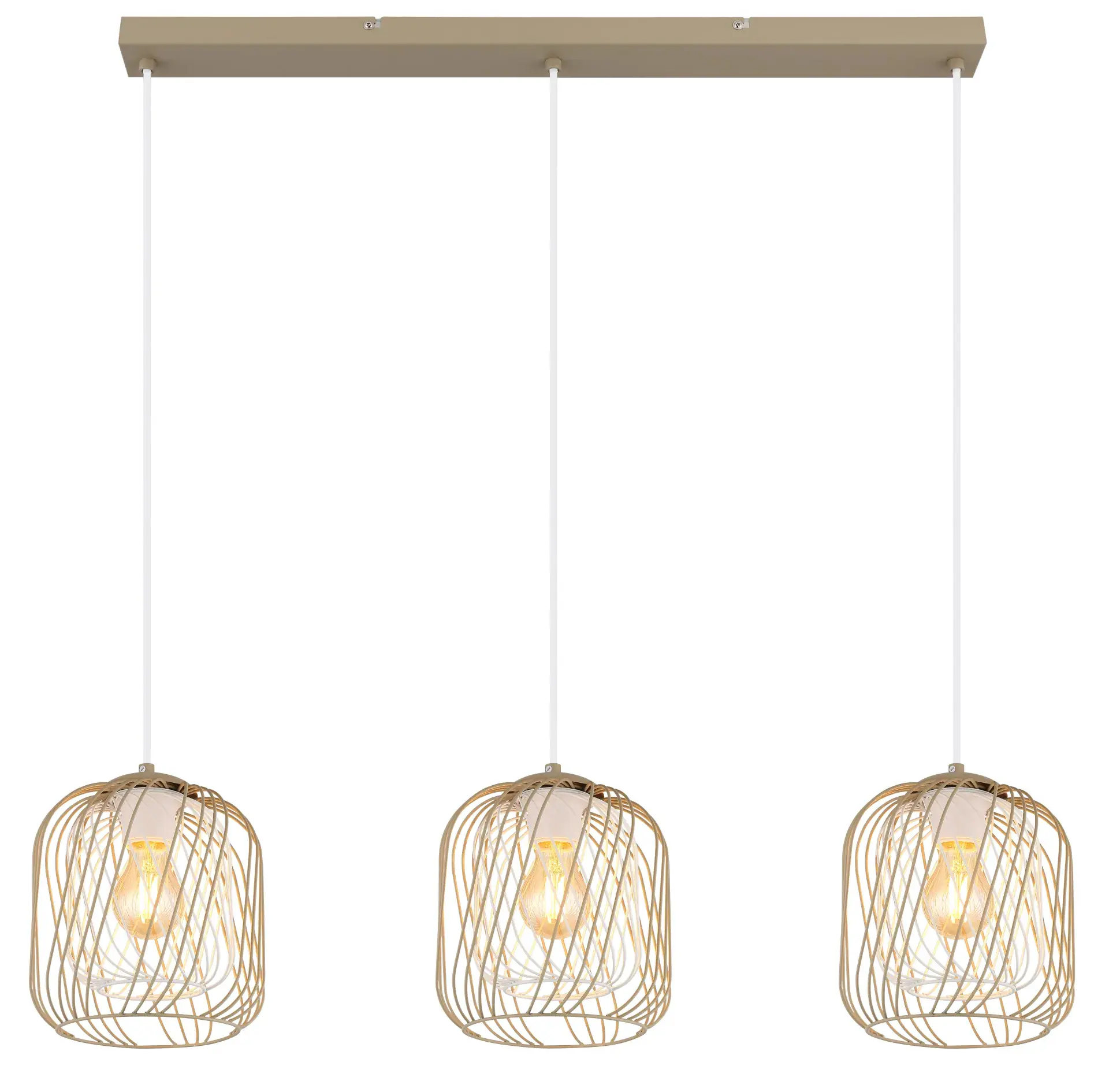 Globo Hängeleuchte Dichti 84 x 150 cm L x H sandfarben matt