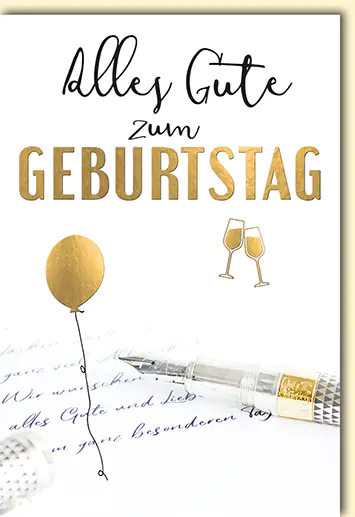 Geburtstagskarte Stift und Papier A6