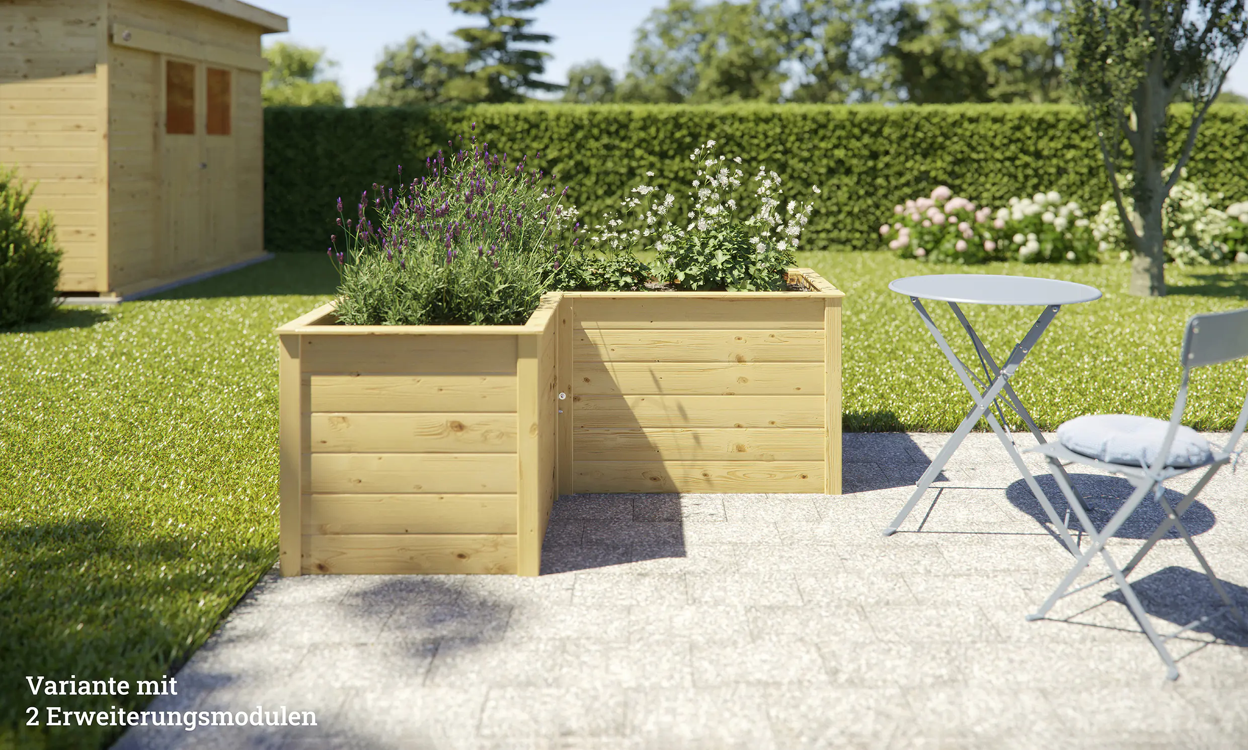 Weka Ergänzungssatz Hochbeet Modular , 21 mm, natur, 67 cm