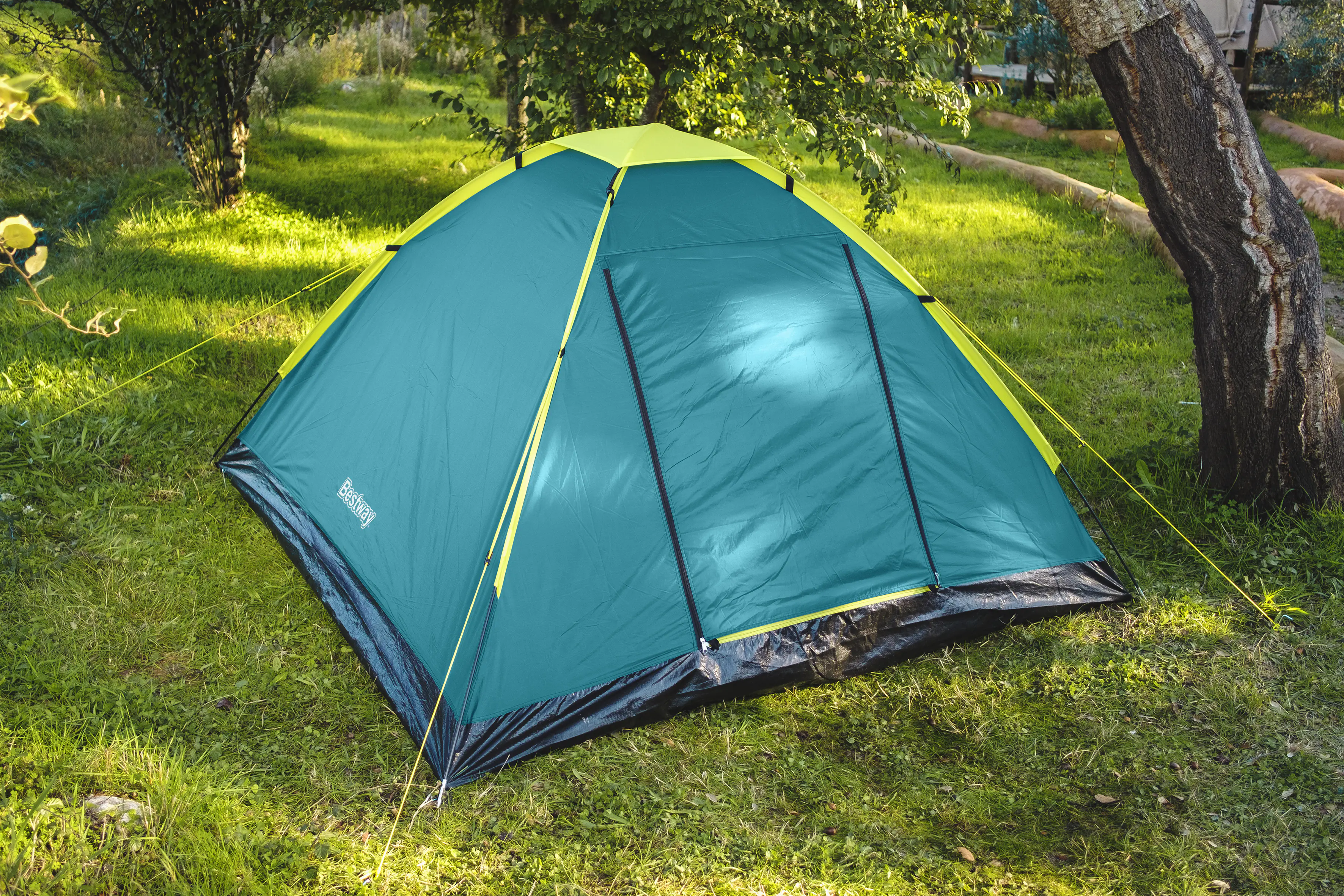 Bestway 3-Personen-Zelt Cool Ground 3 grün-gelb 210 x 210 x 120 cm Bestway 3-Personen-Zelt Cool Ground 3 grün-gelb 210 x 210 x 120 cm