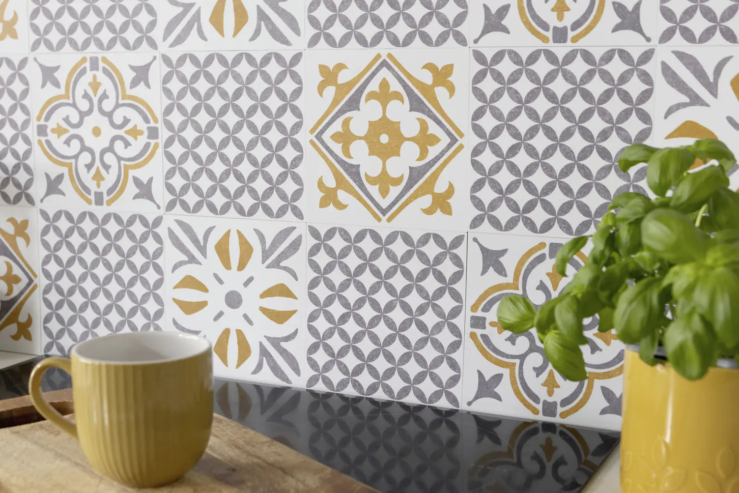 D-c-fix Wandfliesen selbstklebend Nadia gold 6er Set 15 x 15 cm