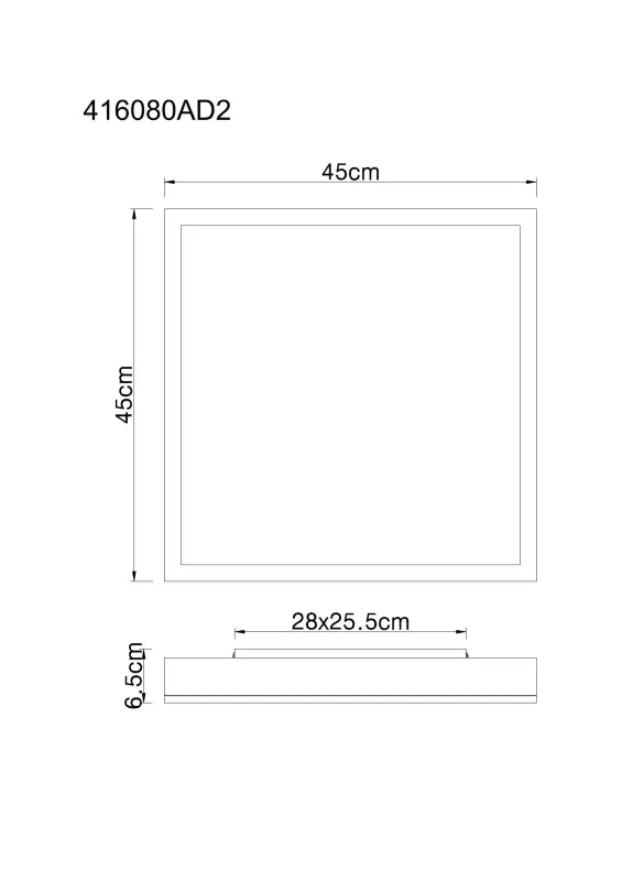 Globo Deckenleuchte Doro 45 x 45 L x B silber warmweiß