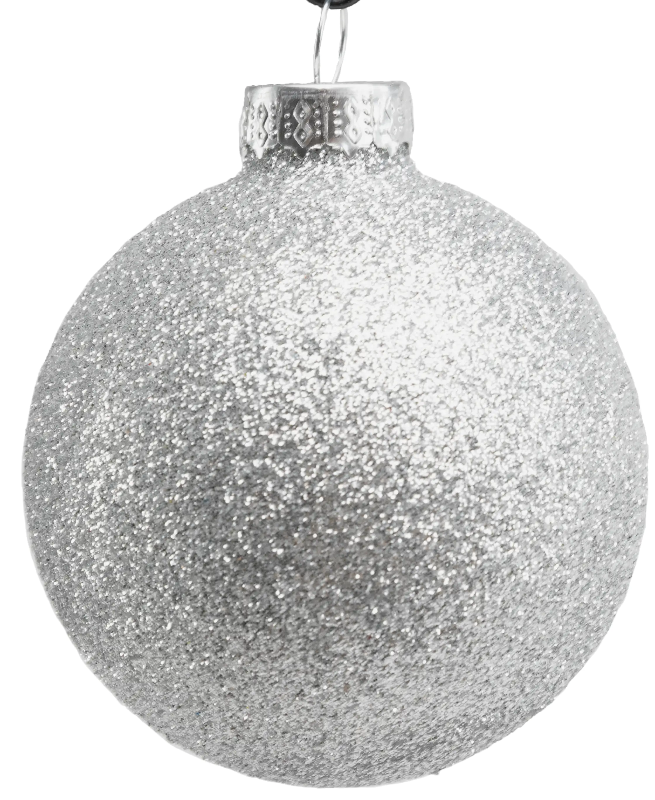 4333692642972_02 TrendLine Weihnachtskugeln aus Glas Ø 5/ 5,7/ 6,7 cm silber 42 Stück