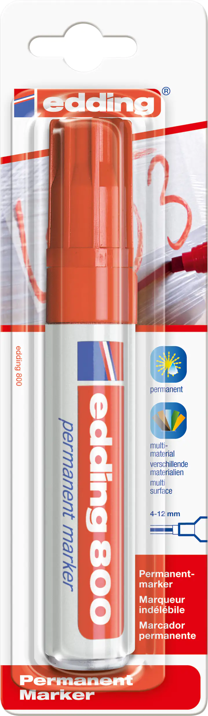 edding 800 permanent marker rot 4 - 12 mm