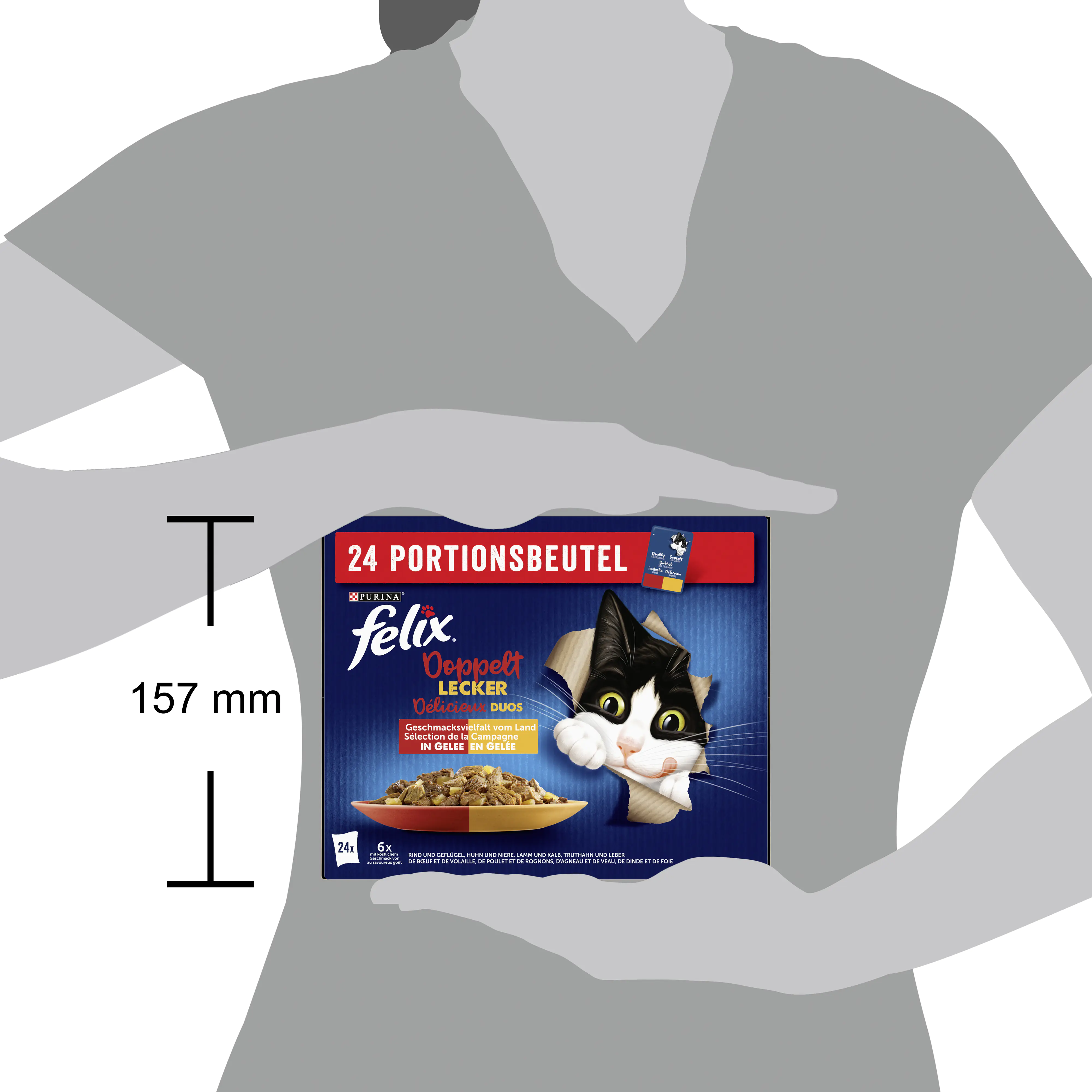 Felix So gut wie es aussieht Doppelt Lecker Fleisch 24x 85g Felix So gut wie es aussieht Doppelt Lecker Fleisch 24x 85g