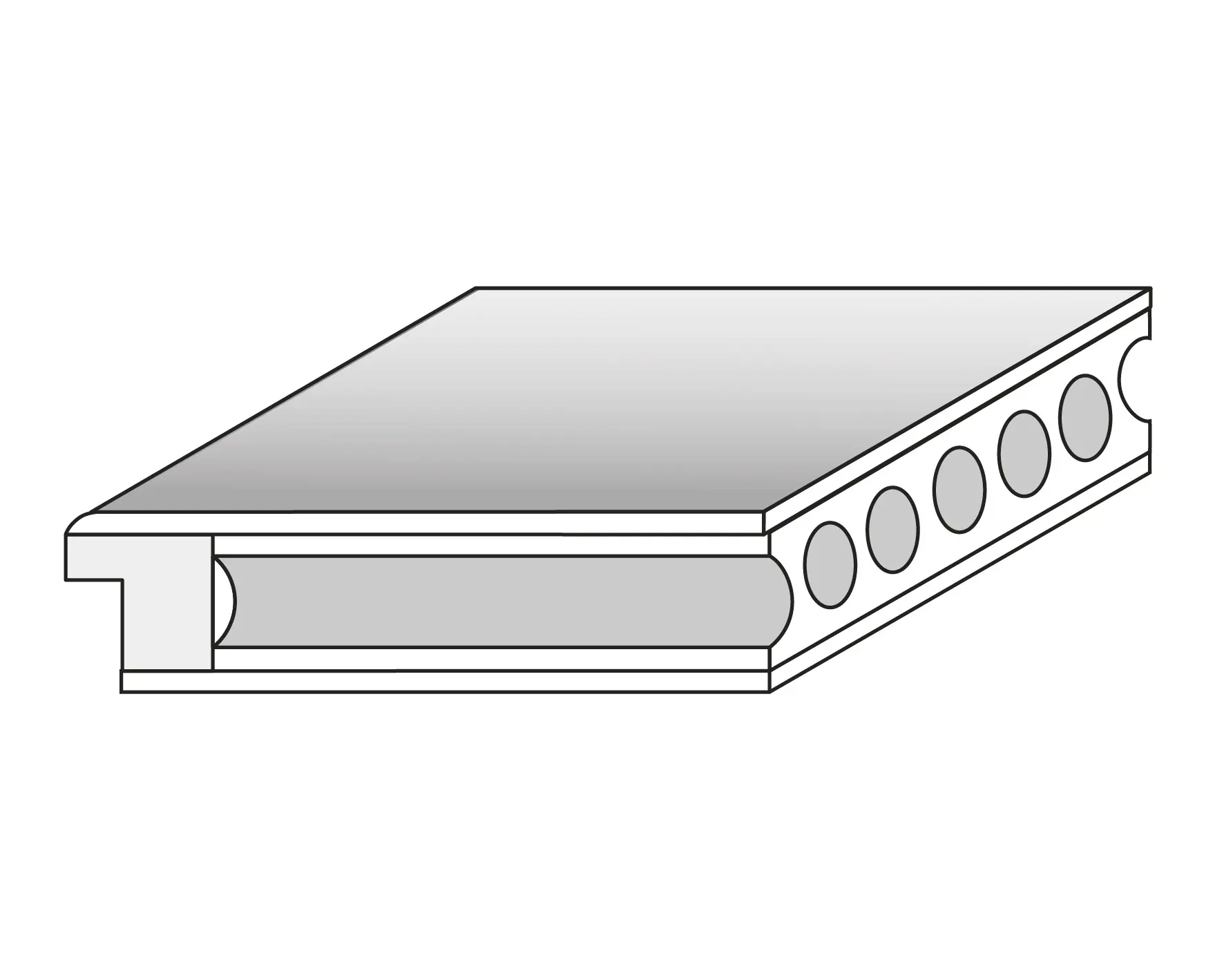 Borne Türblatt Lusso 01 design-weiß mit Lichtausschnitt Röhrenspan