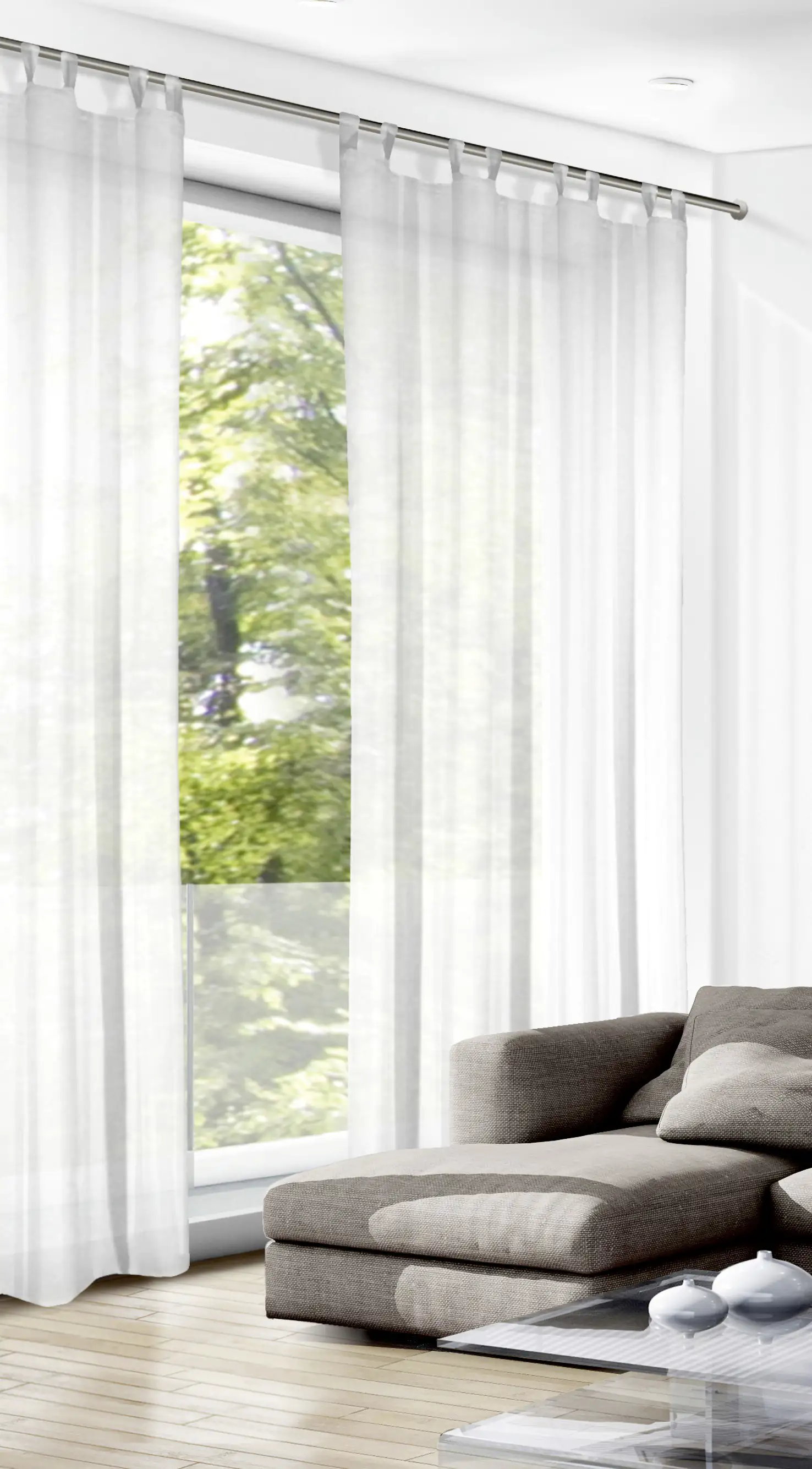 Neusser Collection Schlaufenschal David Doppelpack, weiß, 140 x 245 cm