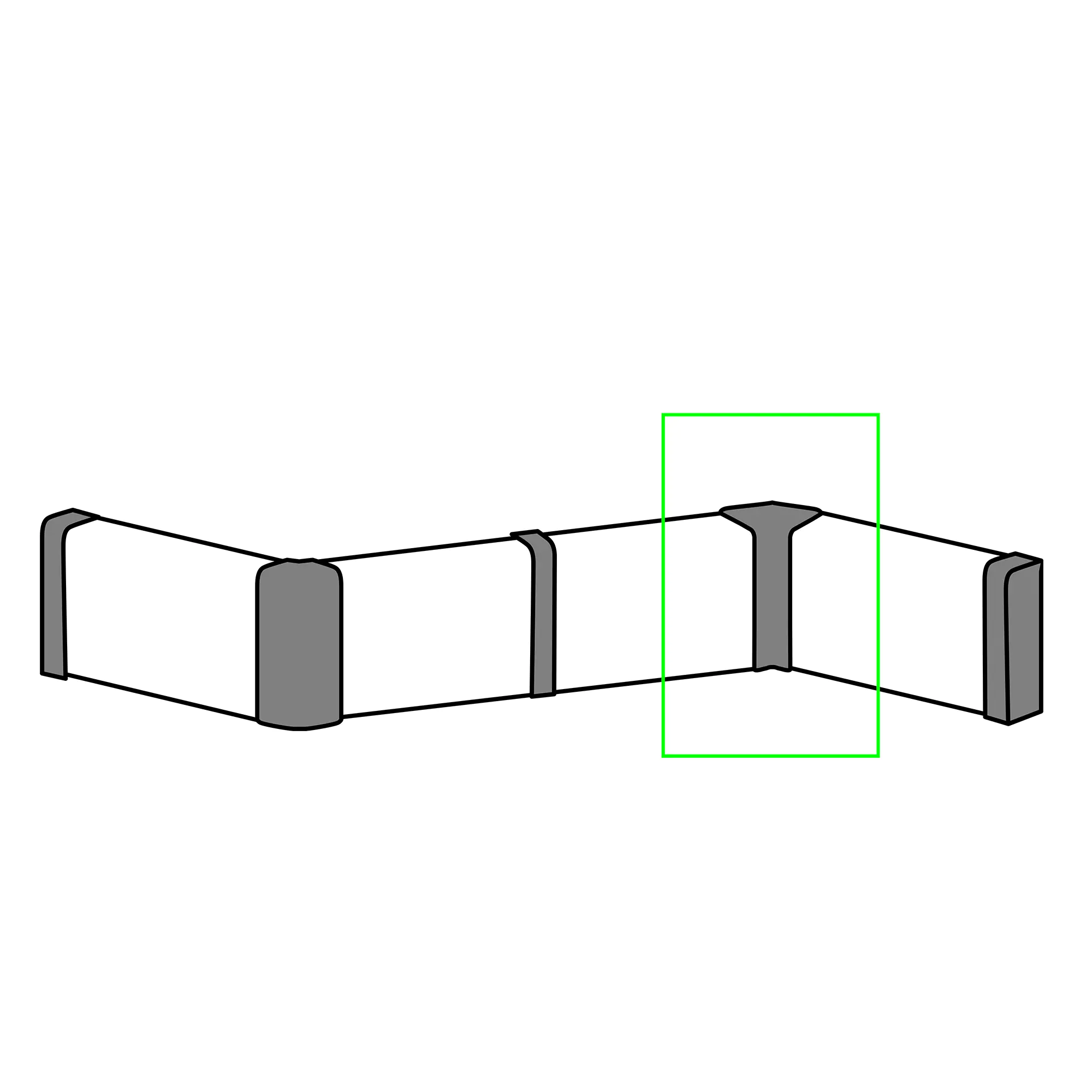Neuhofer Endstück für Fußleiste grau