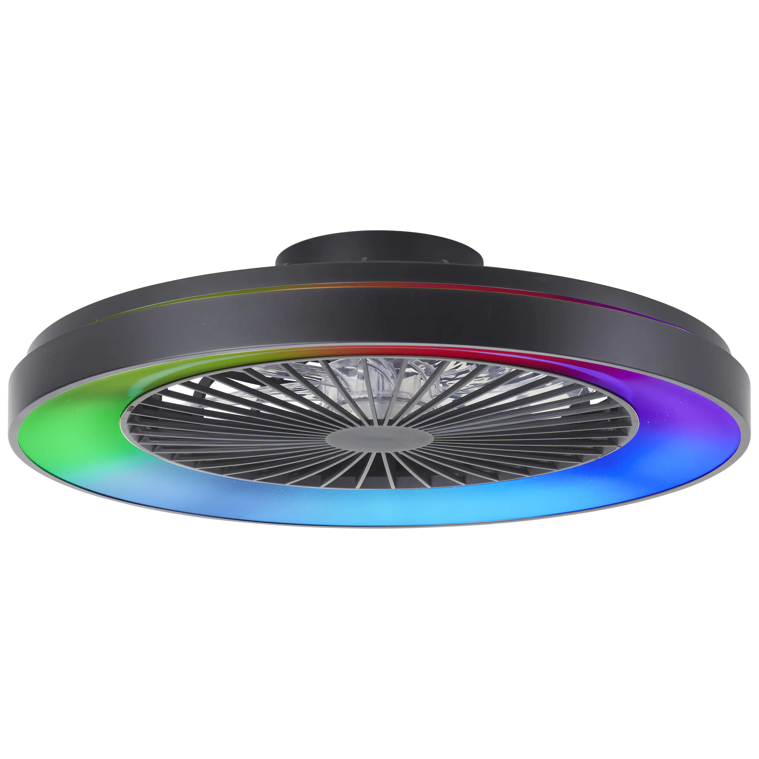 Brilliant LED Deckenleuchte mit Ventilator Mazzaro Ø 58 cm 55 W schwarz