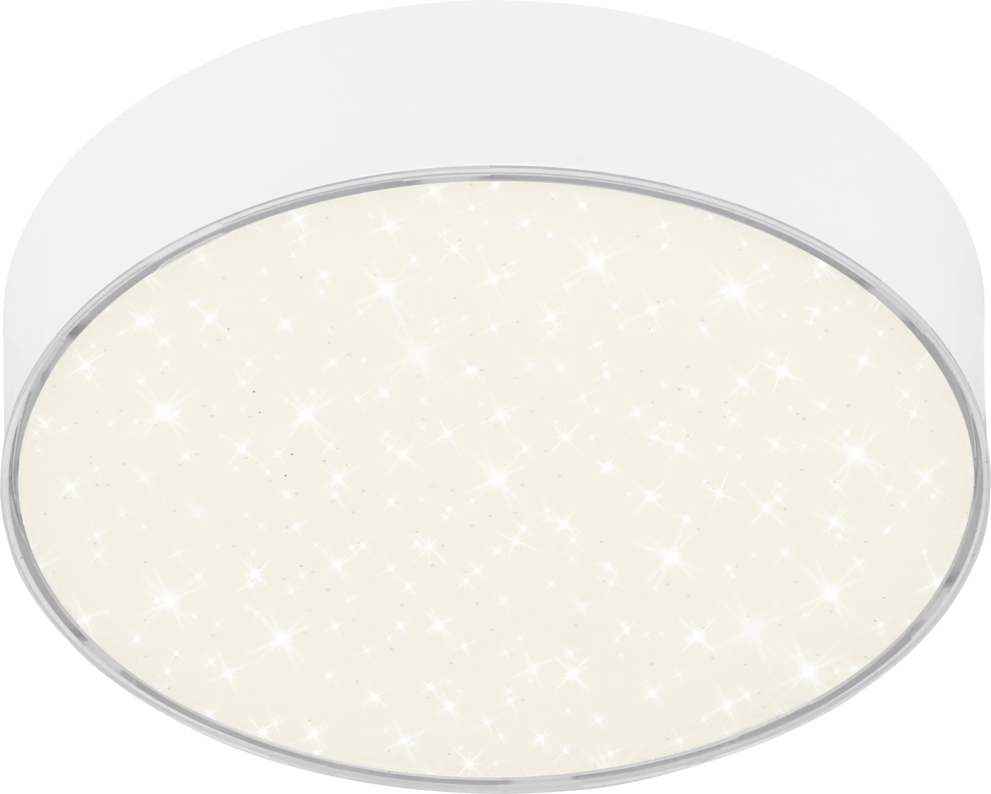 Briloner LED Deckenleuchte Flame Star weiß Ø 15,7 cm mit Sternenhimmel