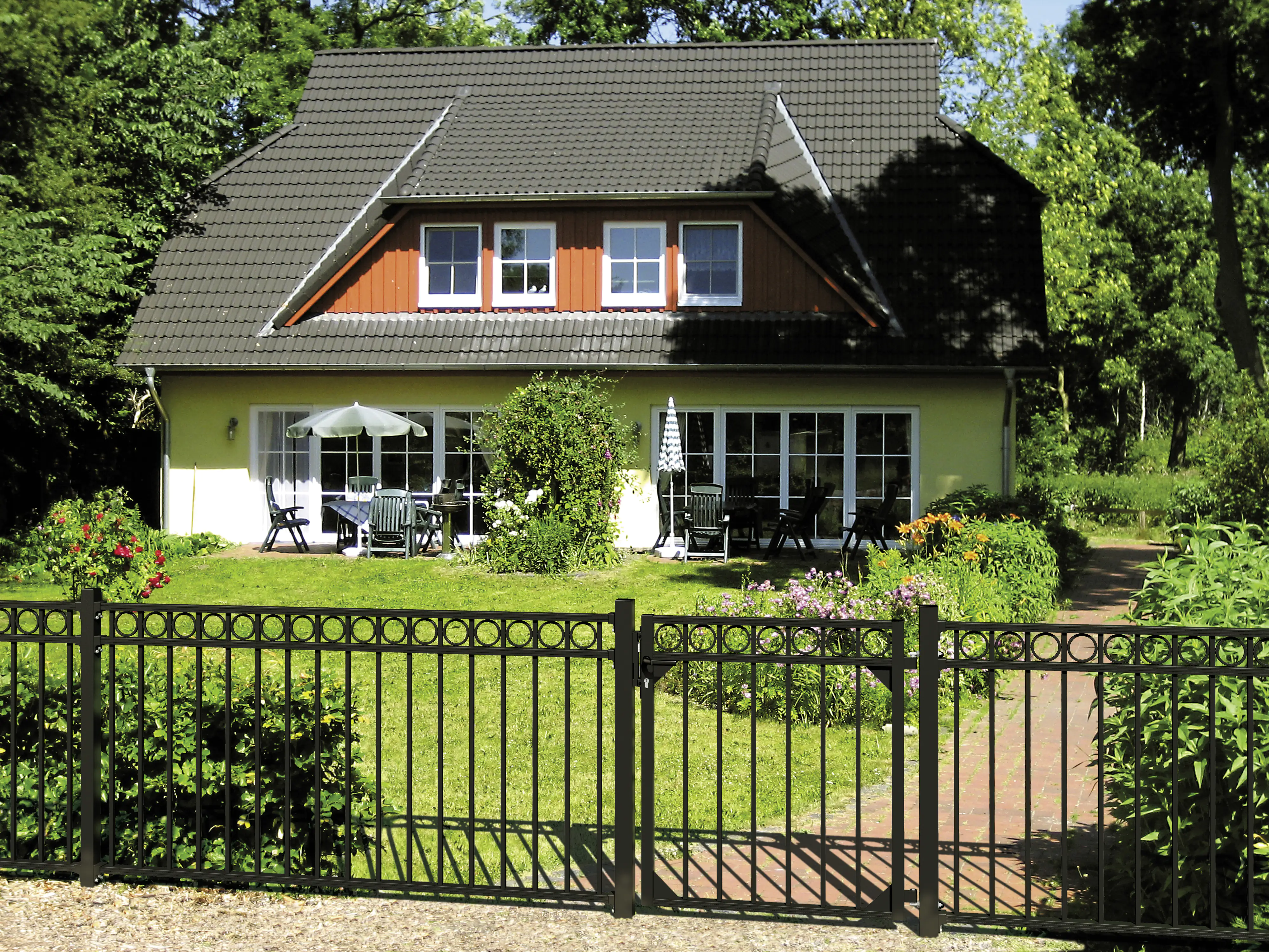 Alberts Komplettset Tor Circle 100 x 96,5 cm anthrazit