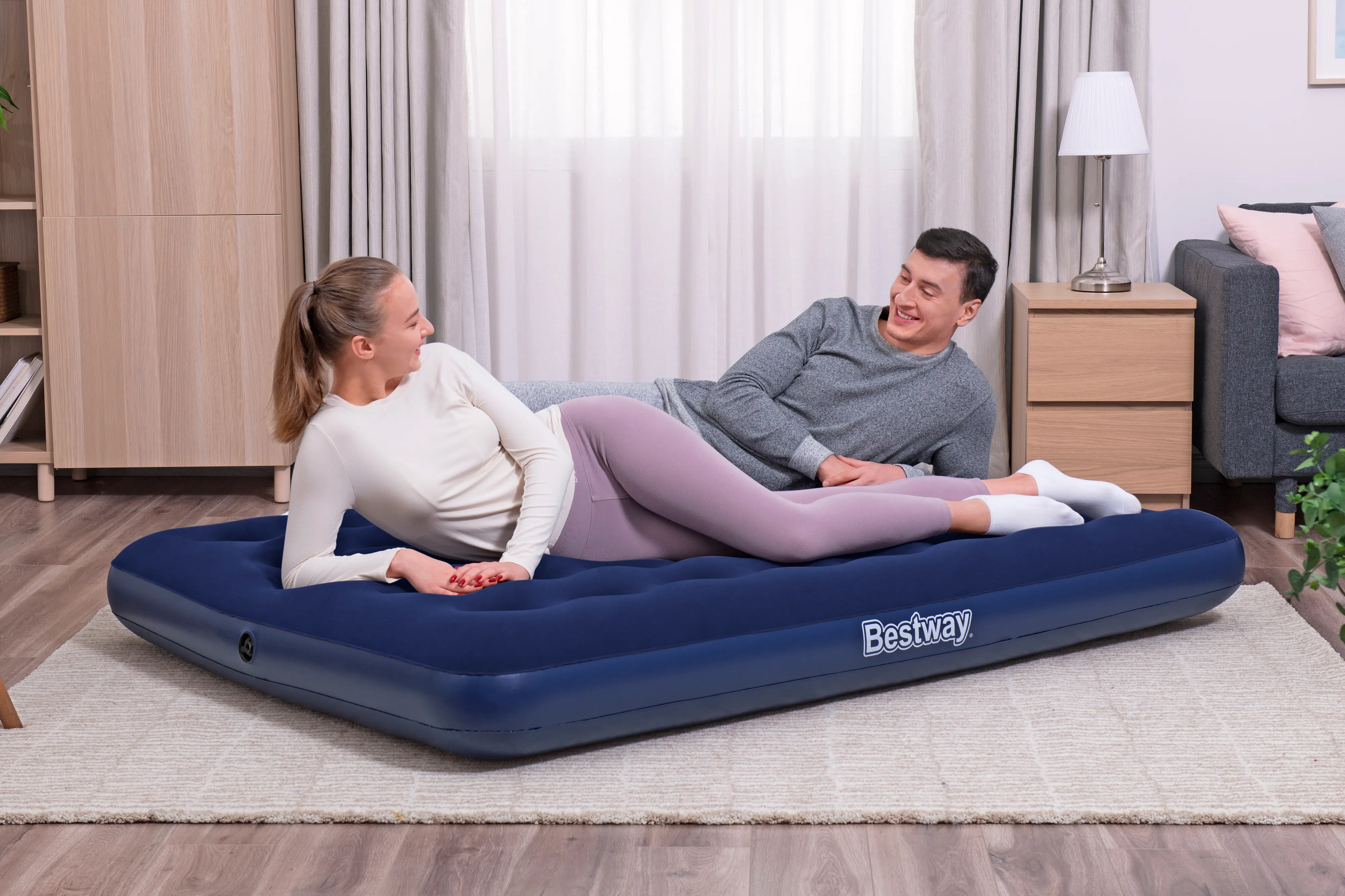 Bestway Luftbett Double Blue Horizon dunkelblau 191 x 137 x 30 cm Bestway Luftbett Double Blue Horizon dunkelblau 191 x 137 x 30 cm