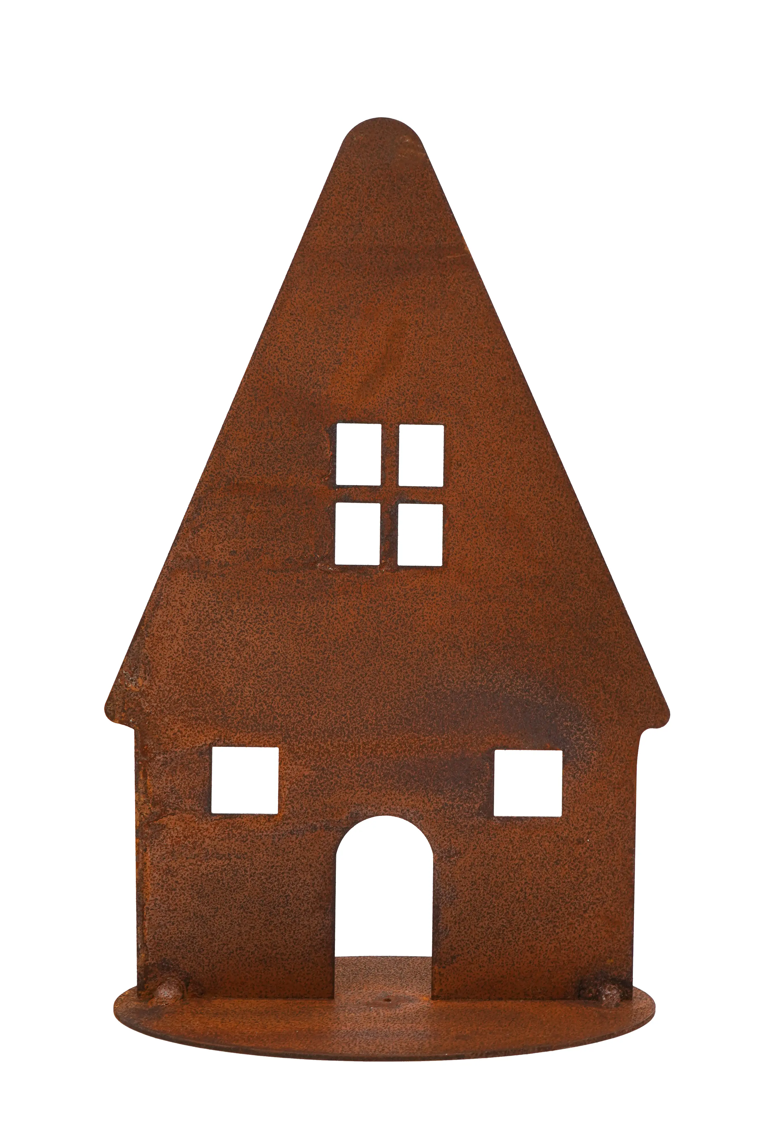 Badeko Dekoaufsteller Haus Augsburg 25 x 16 cm rostbraun