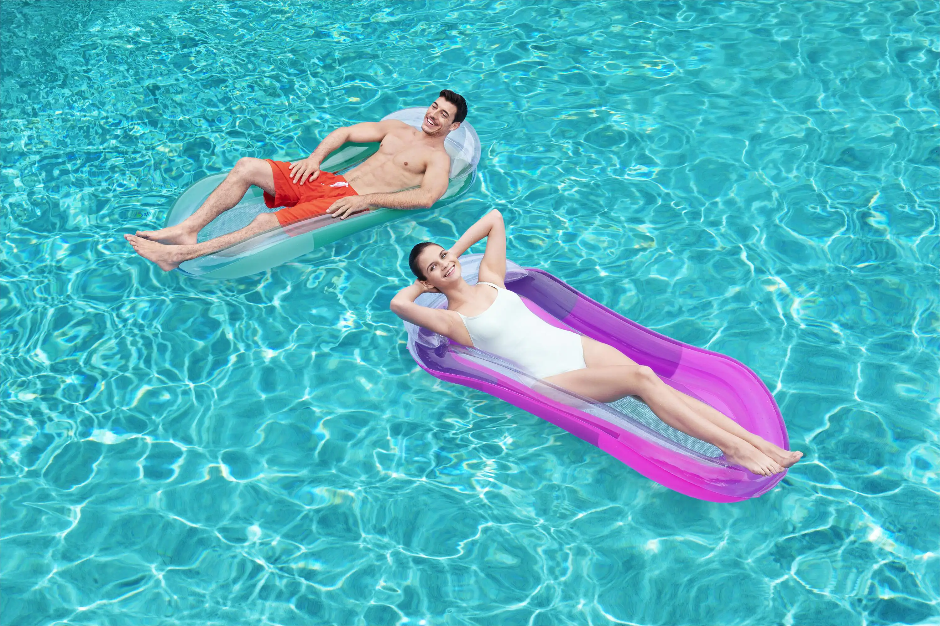 Bestway Luftmatratze Hängematte 160 x 84 cm mit Kopfstütze