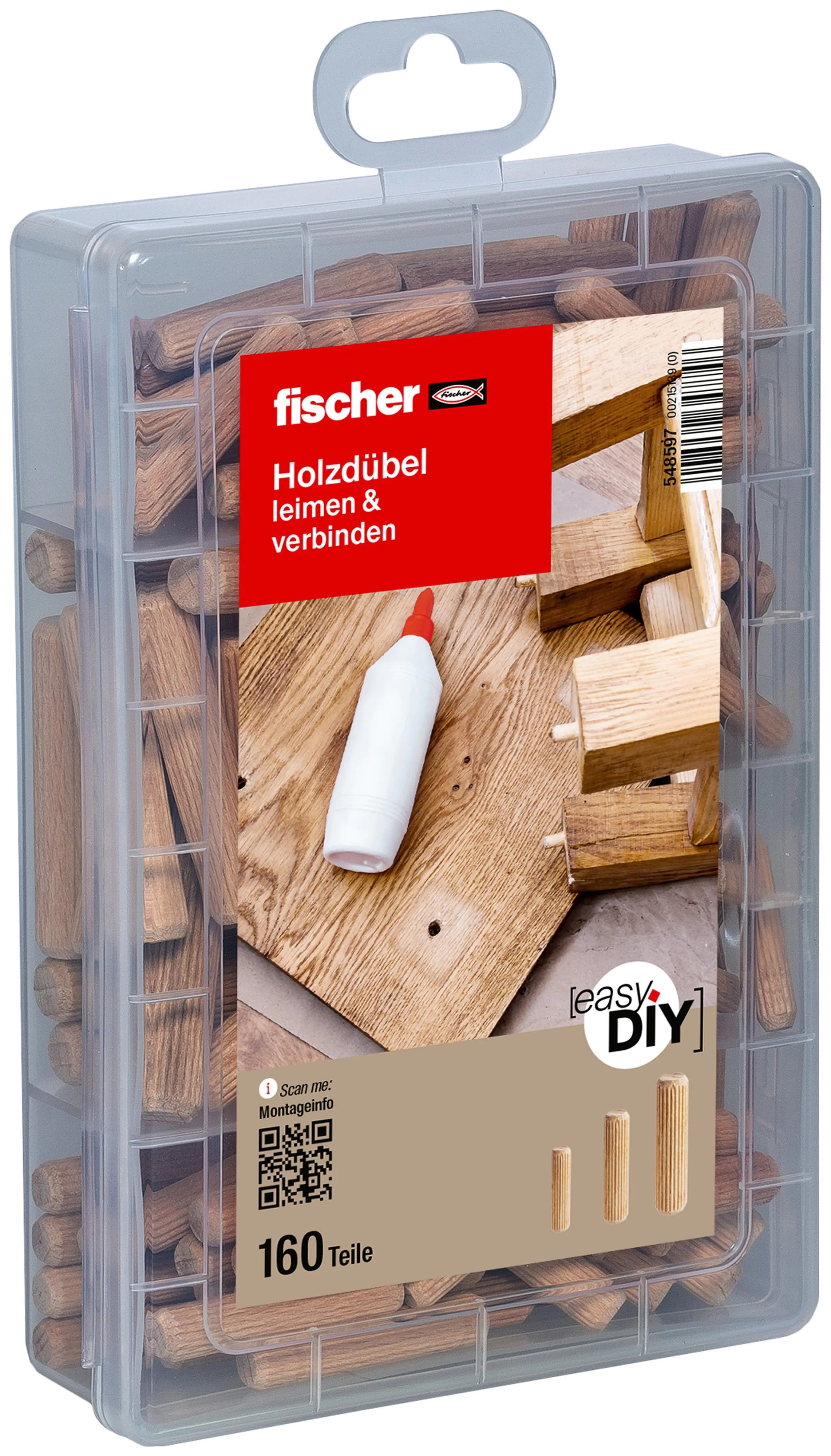 Fischer Holzdübel Sortimentskasten 6 x 30 mm / 8 x 40 mm / 10 x 50 mm Fischer Holzdübel Sortimentskasten 6 x 30 mm / 8 x 40 mm / 10 x 50 mm