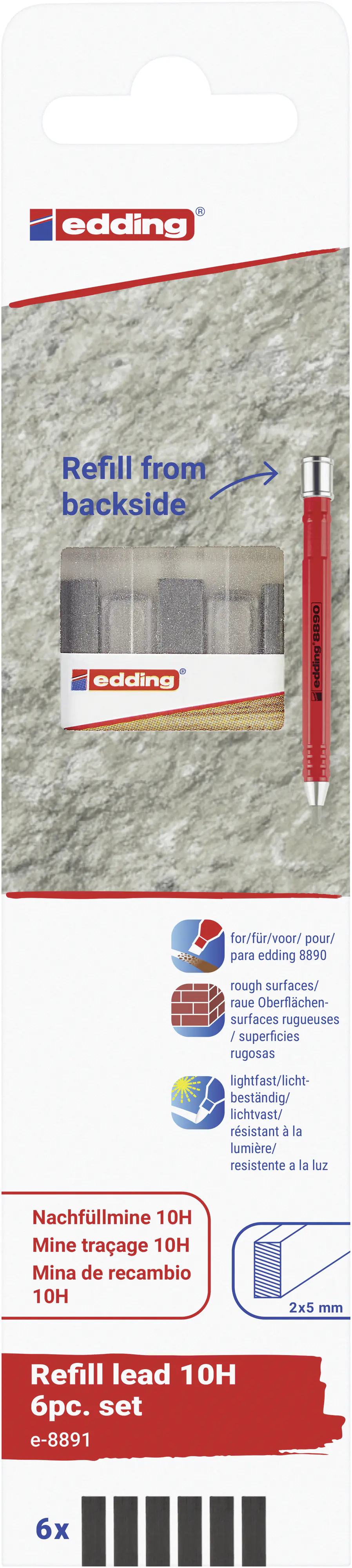 edding 8891 Nachfüllminen 10H 15,8 cm grau