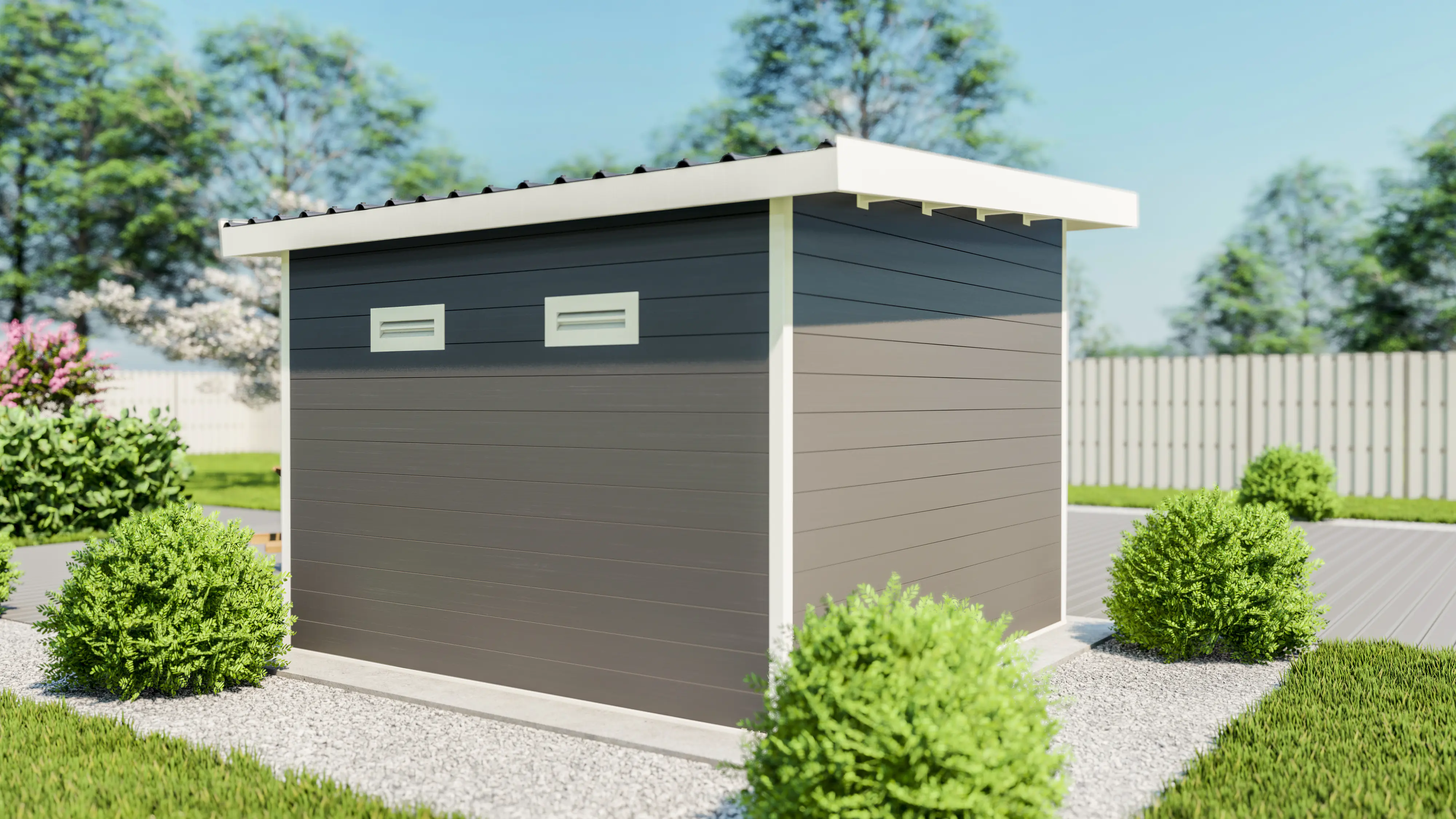 elephant WPC Gartenhaus 344 x 344 cm anthrazit