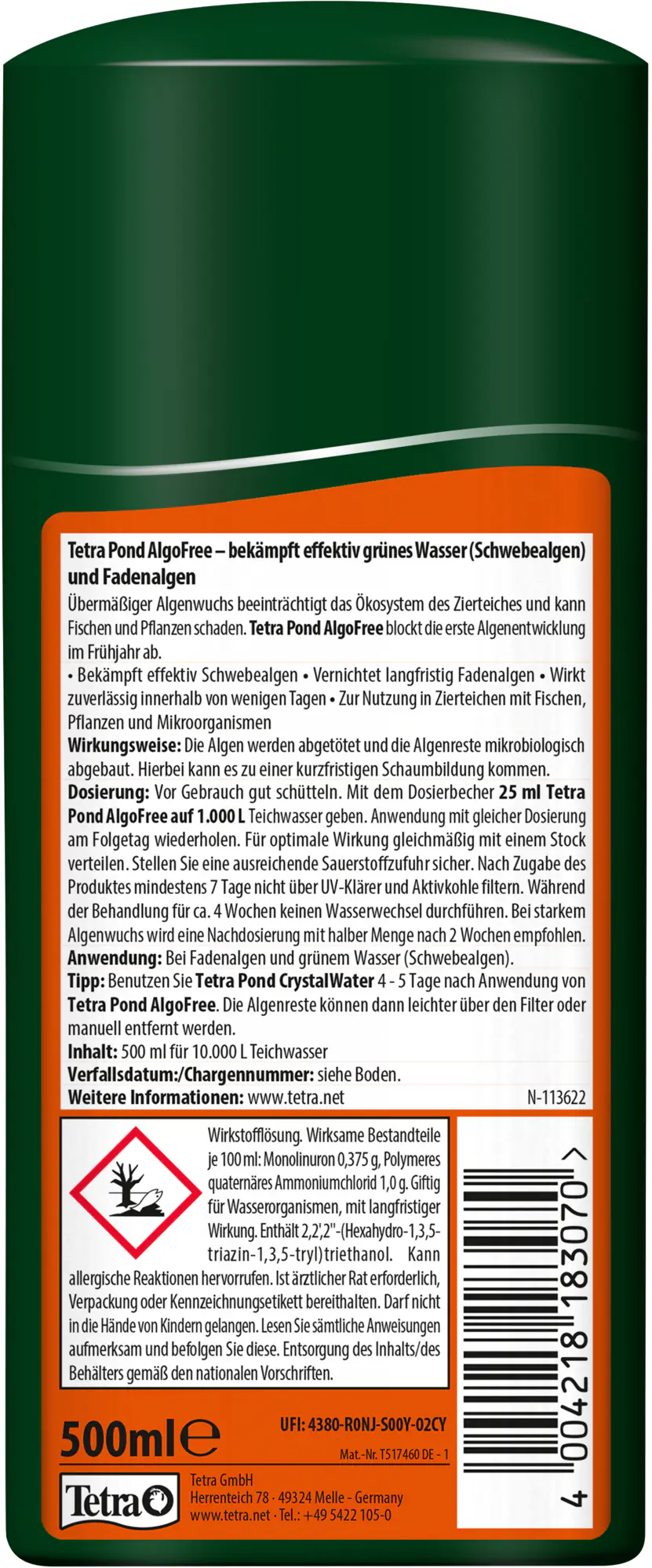 Tetra Wasseraufbereitung AlgoFree 500 ml