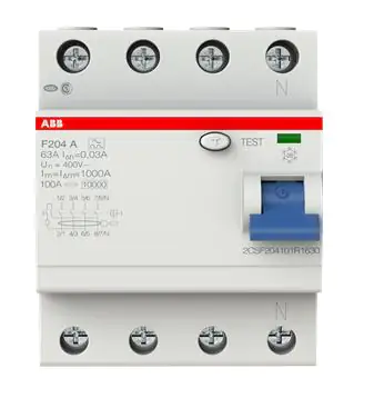 ABB FI-Schutzschalter Pro M compact F204 A-63 63 A, 4-polig, 0,03 A