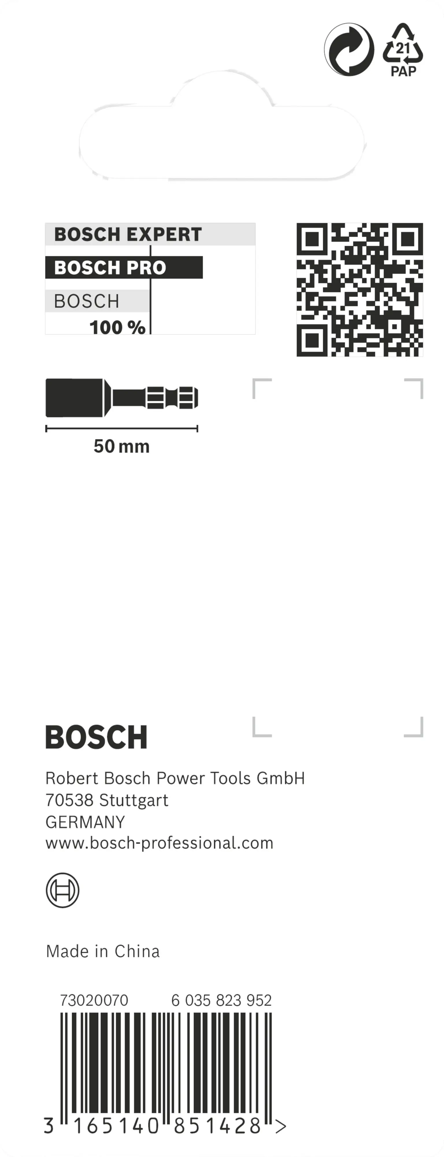 Bosch PRO Steckschlüssel Impact 10 x 50 mm