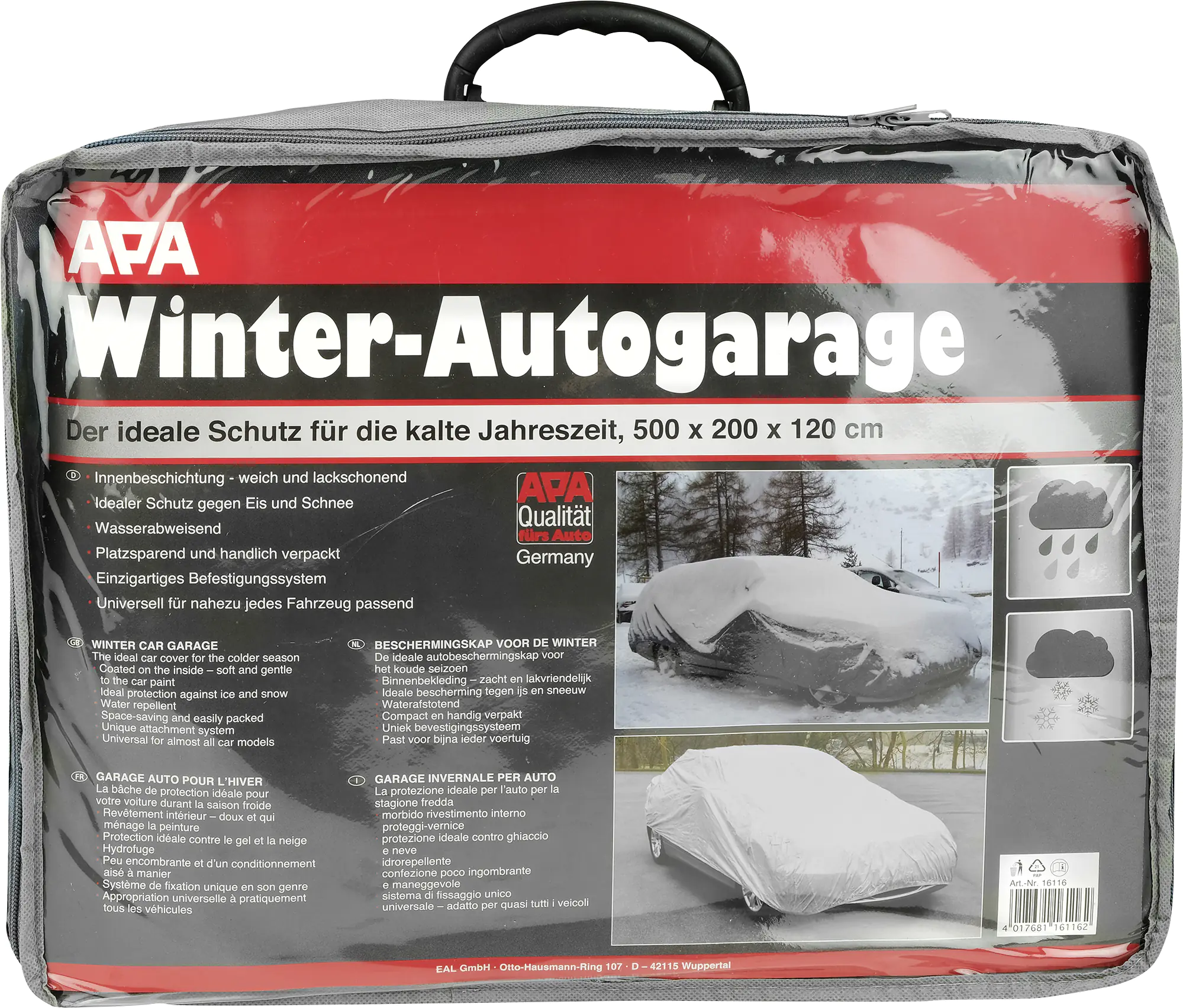 APA Ganzjahres-Autovollgarage universal 500x200x120cm APA Ganzjahres-Autovollgarage universal 500x200x120cm