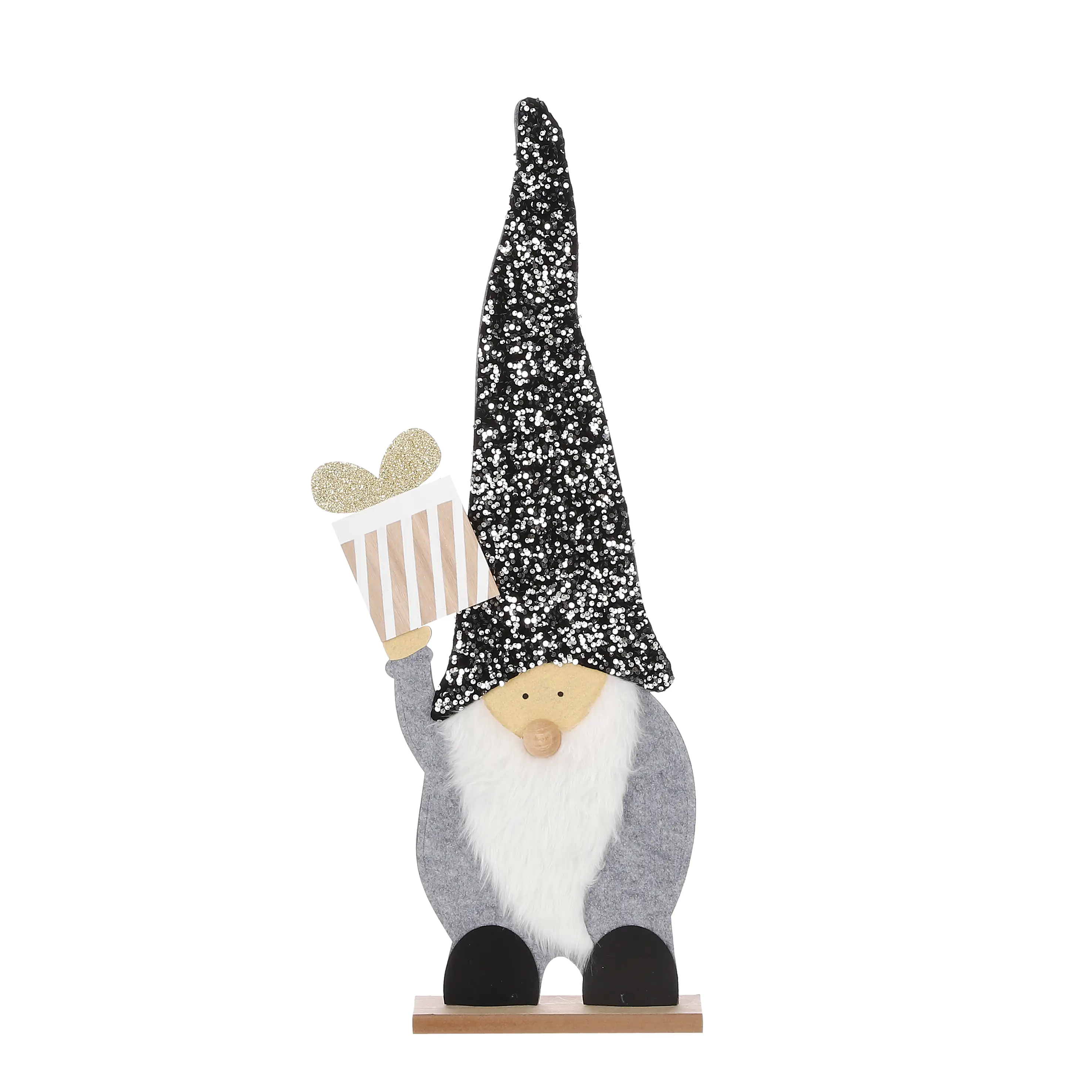 House of Seasons Weihnachtsmann schwarz 37 x 8 x 96 cm