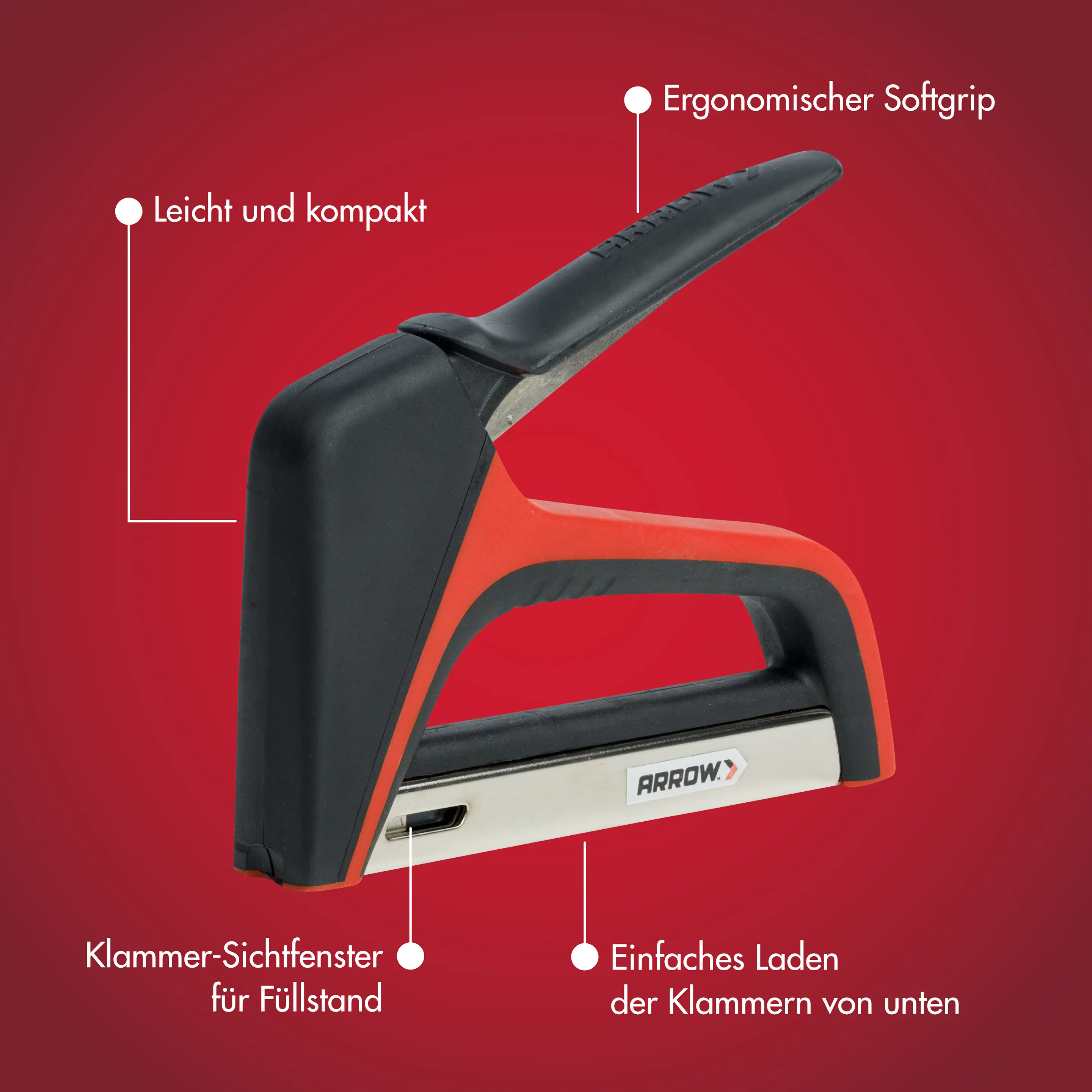Arrow Handtacker T50X für Flachdrahtklammern