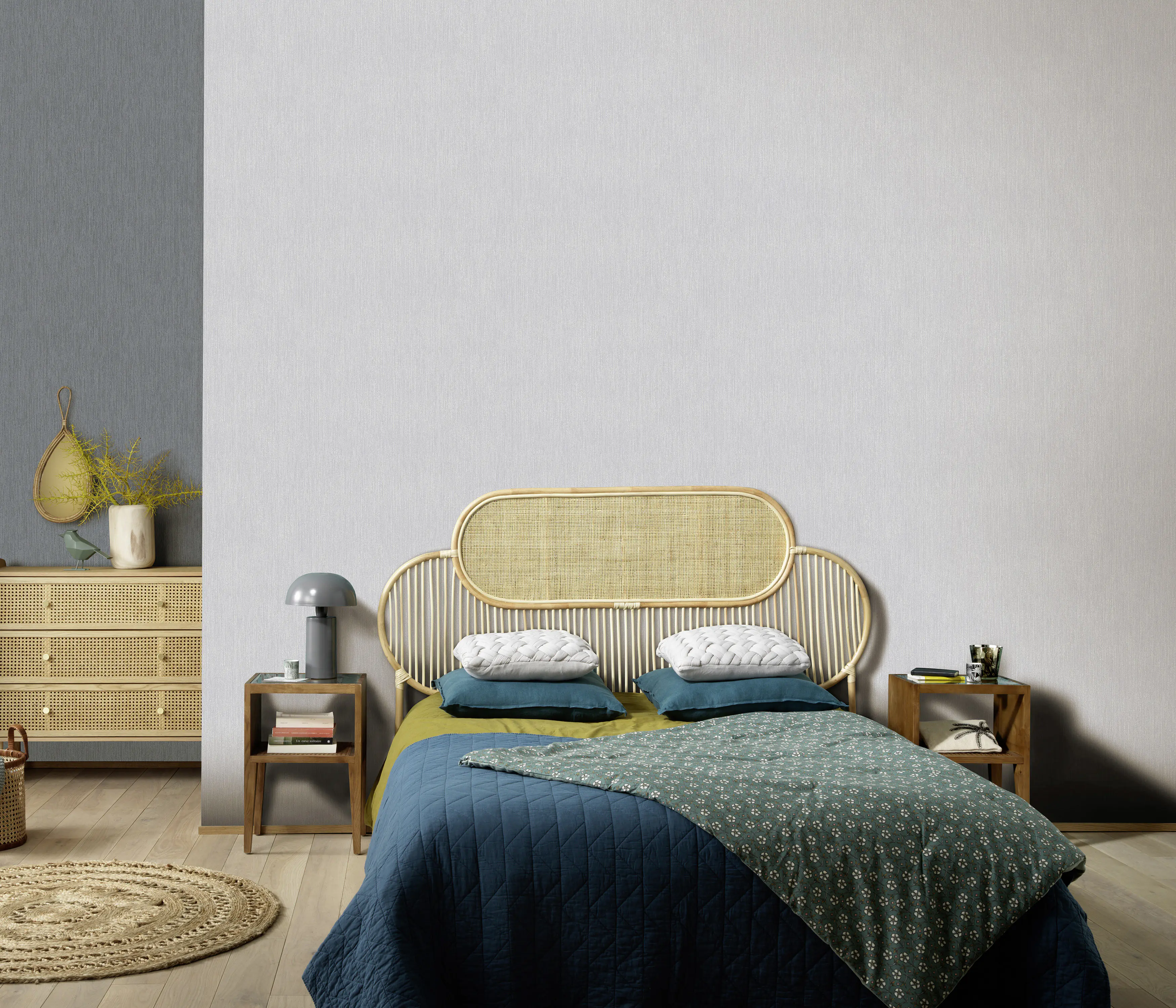 Erismann Vliestapete Uni hellgrau 10,05 x 0,53 m