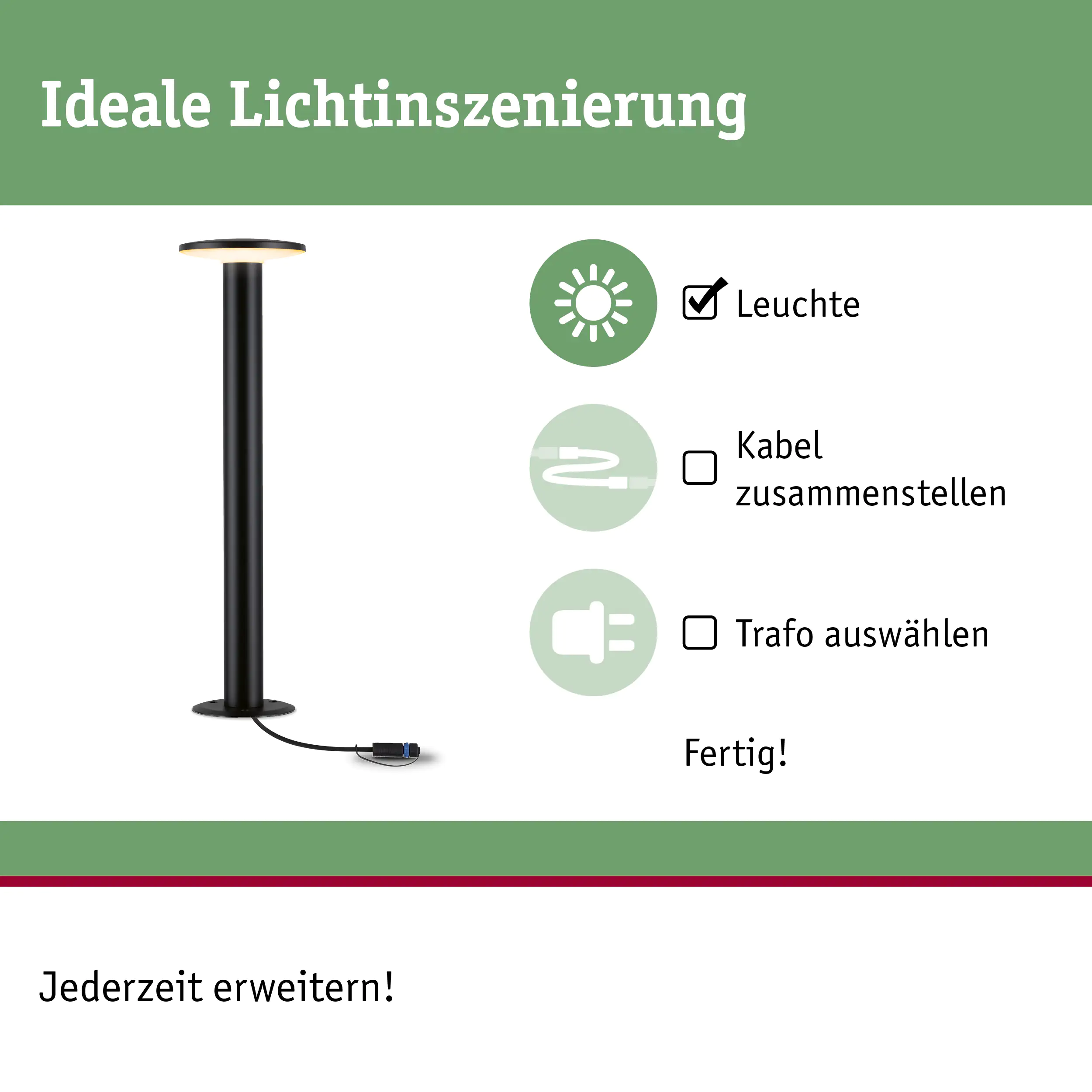 Paulmann Plug & Shine LED Pollerleuchte Plate insect-friendly anthrazit Paulmann Plug & Shine LED Pollerleuchte Plate insect-friendly anthrazit