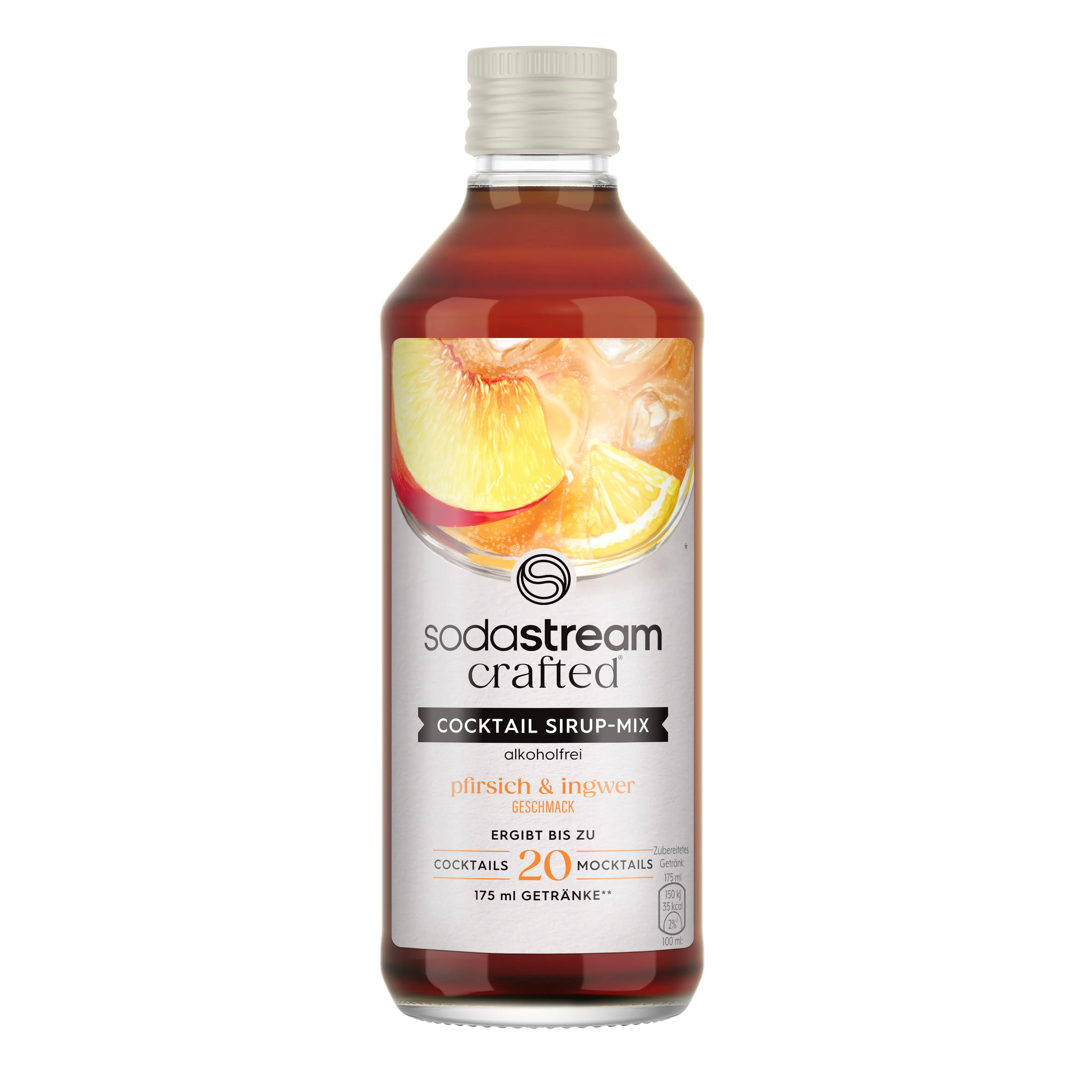 Sodastream Crafted Cocktail Drink Mix Sirup Pfirsich & Ingwer 330 ml
